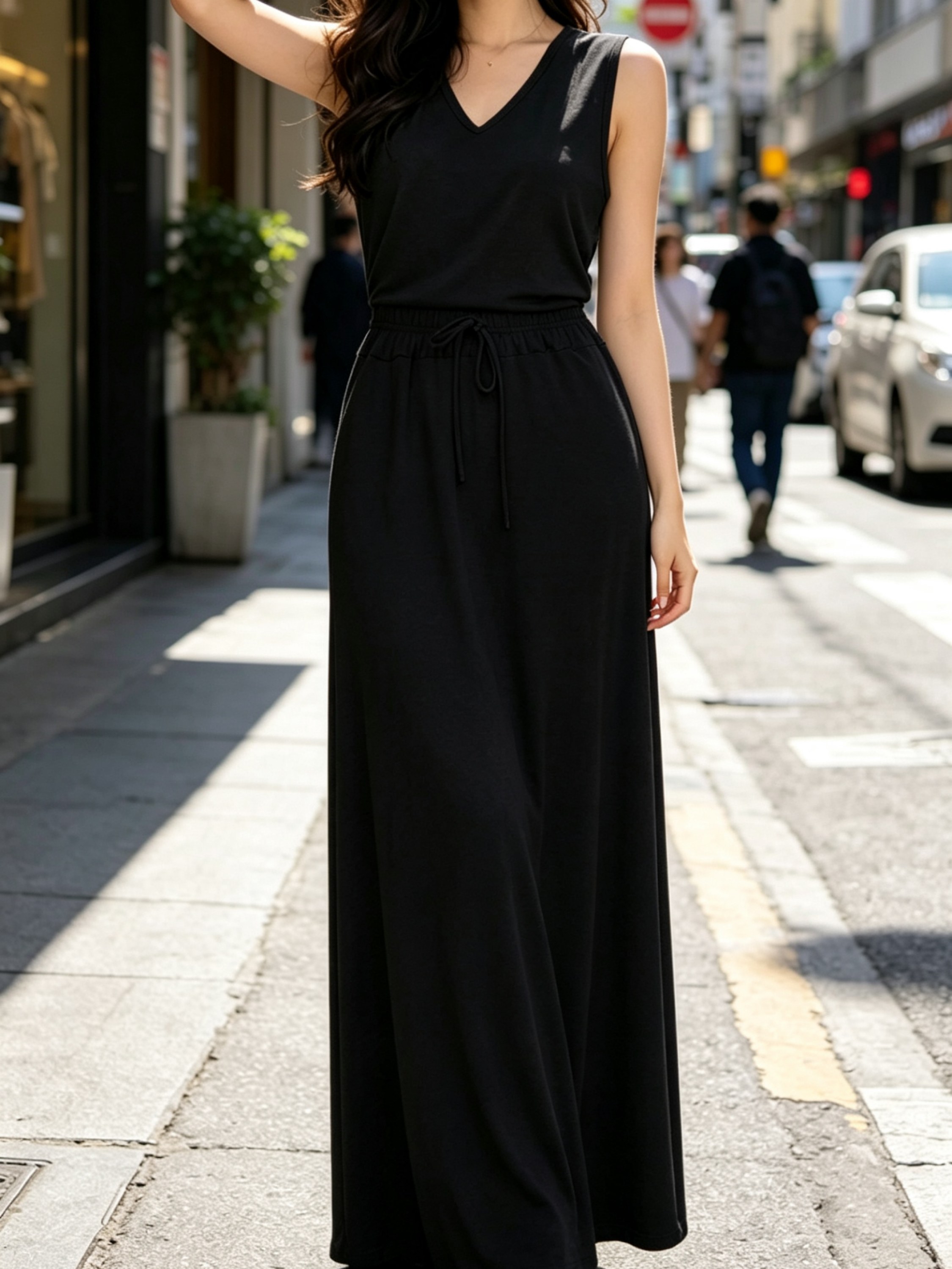 conjunto regada e saia longo liso