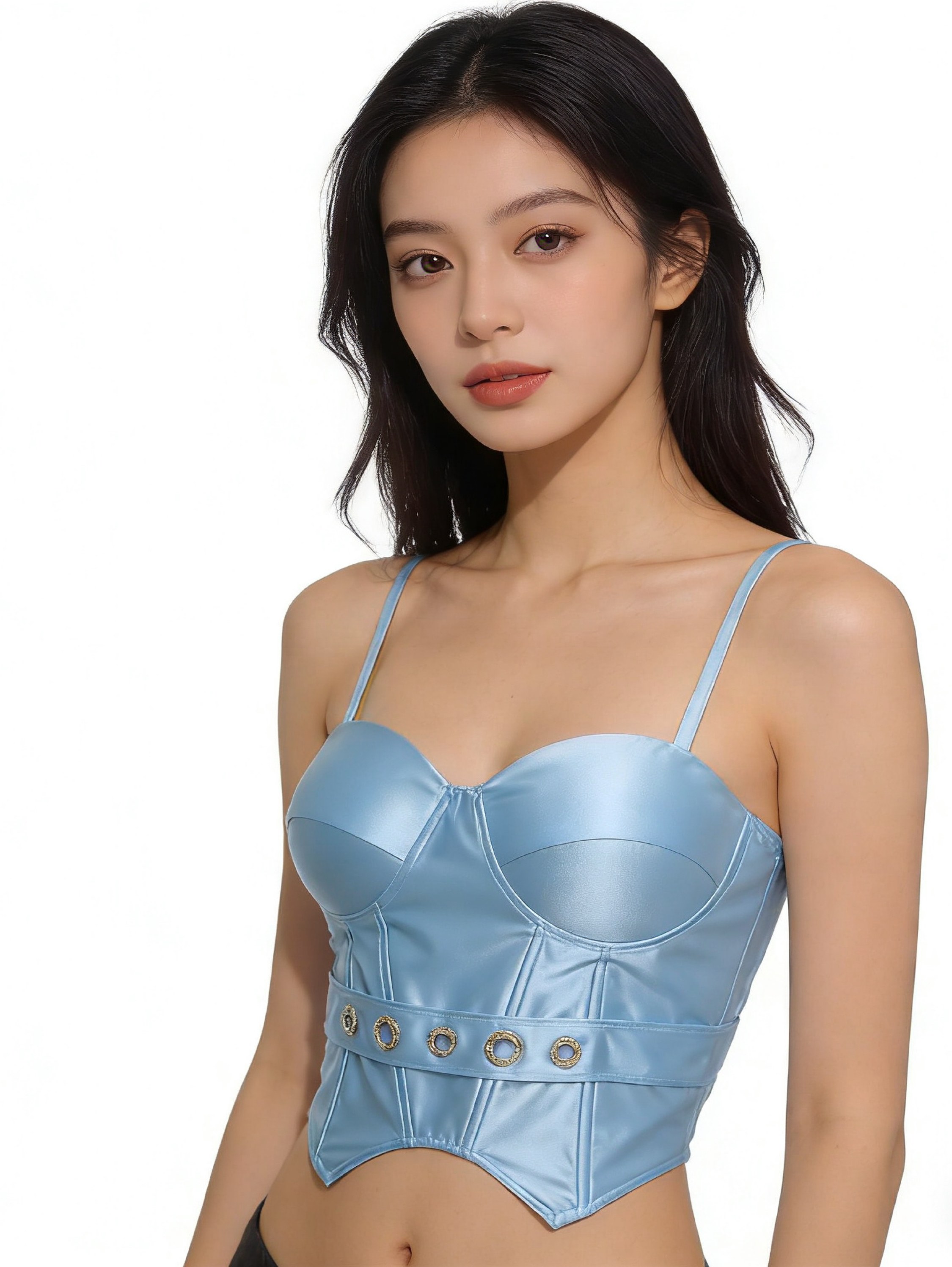 Cropped Top com Detalhes em Ouro para Mulheres