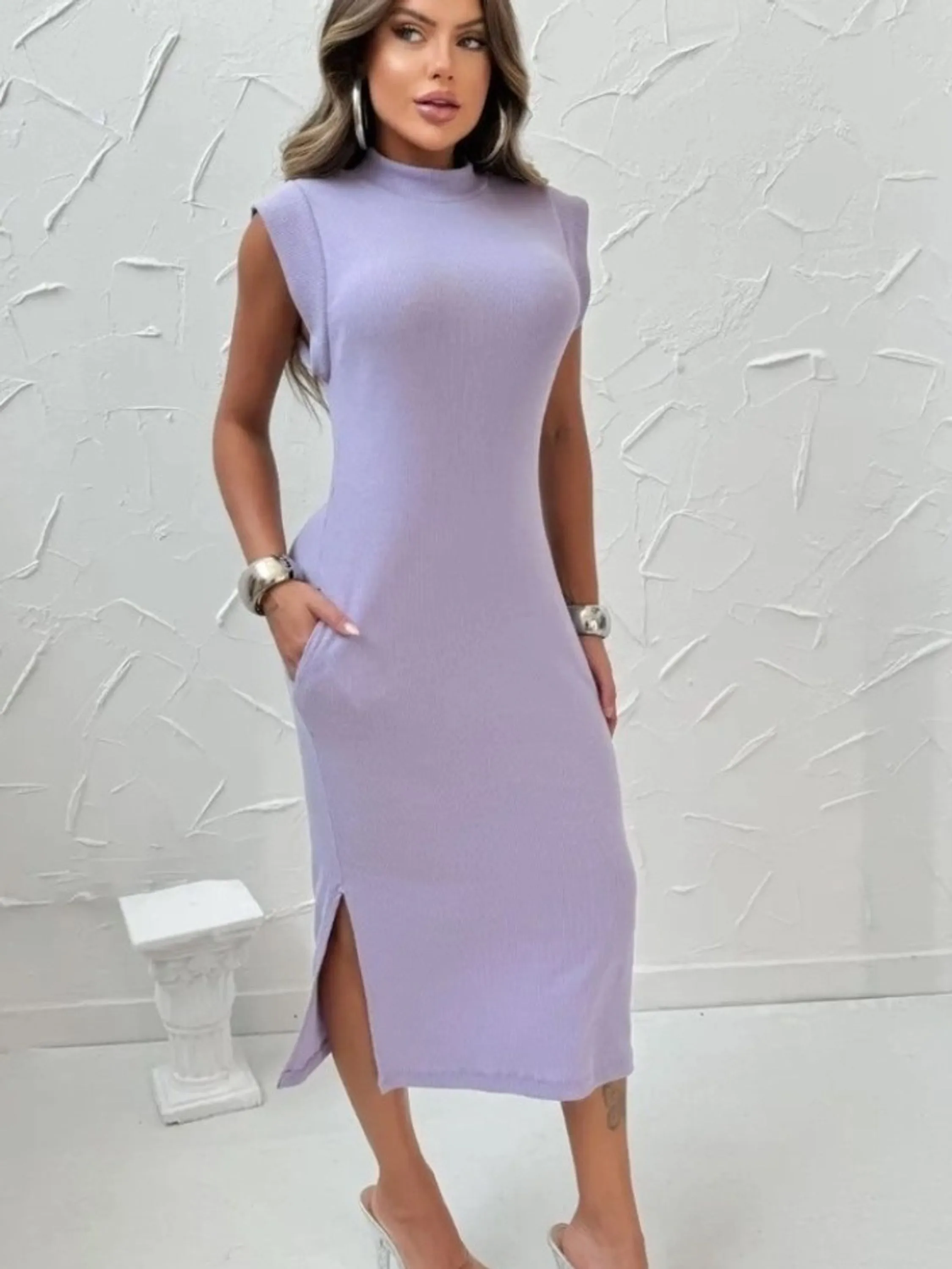 Vestido golinha Midi