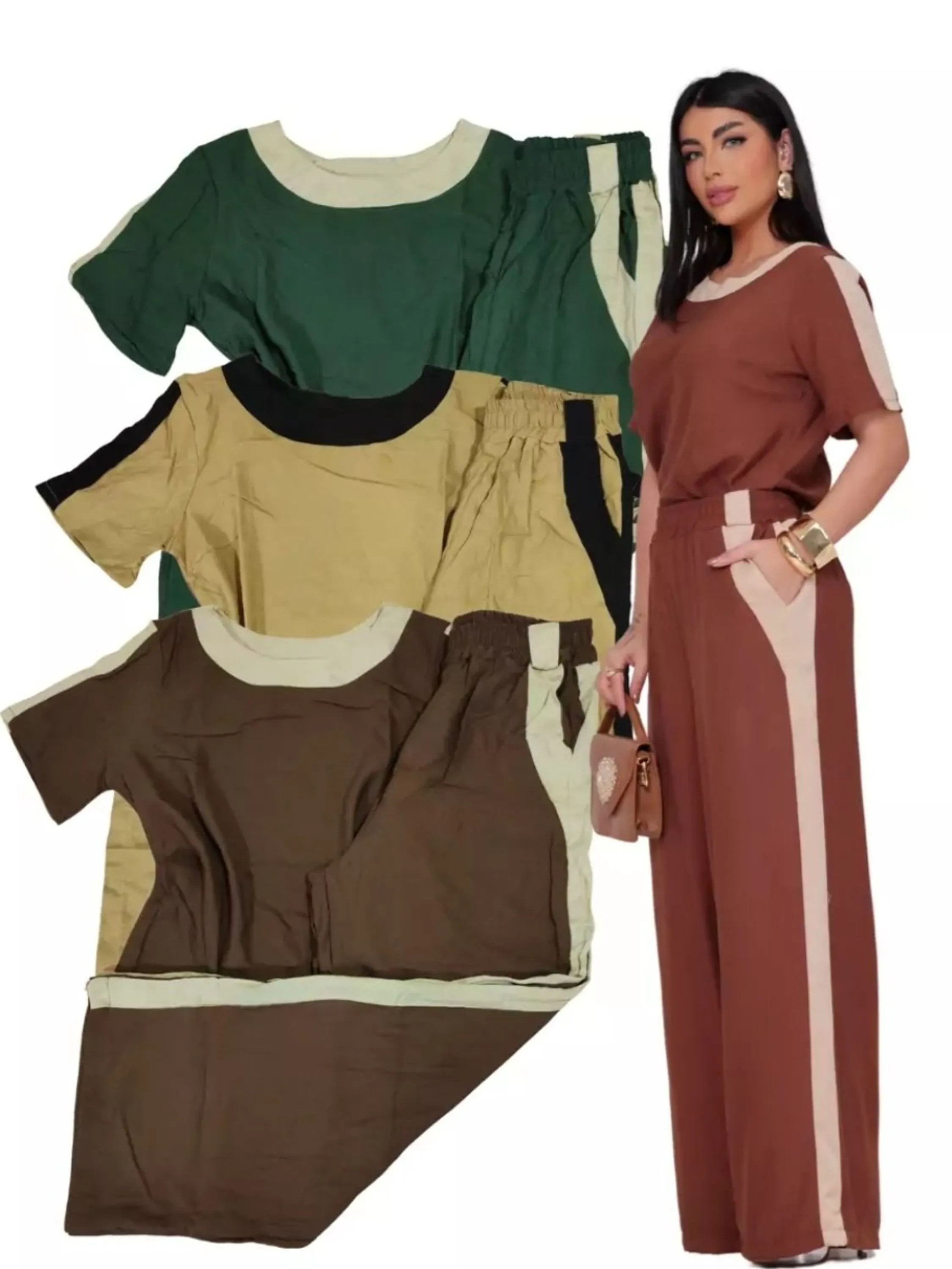 Conjunto viscose sarjada