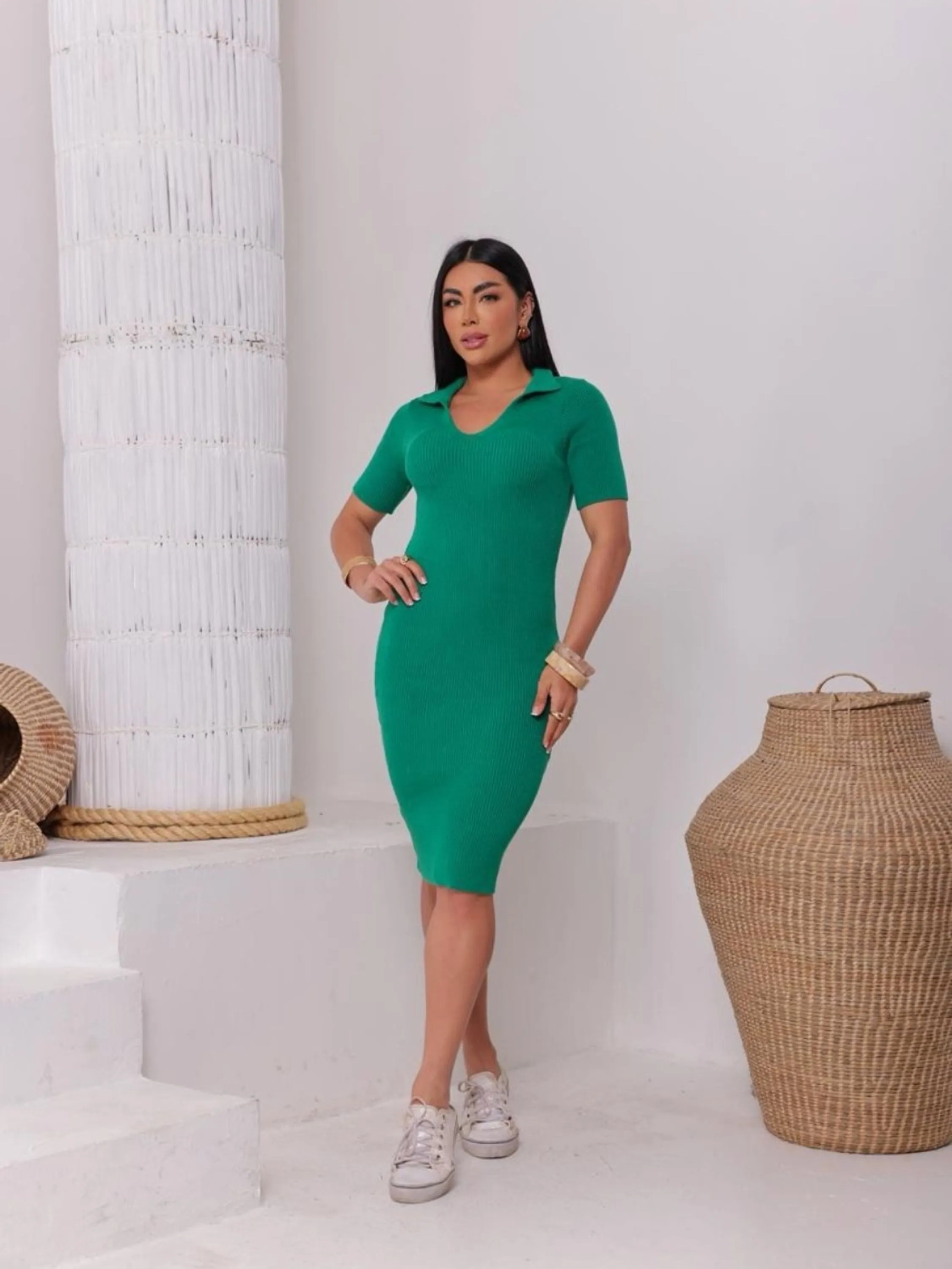 Vestido MIDI modal polo