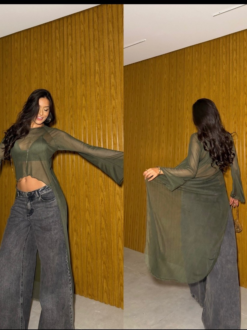 Túnica sara (não acompanha o top)