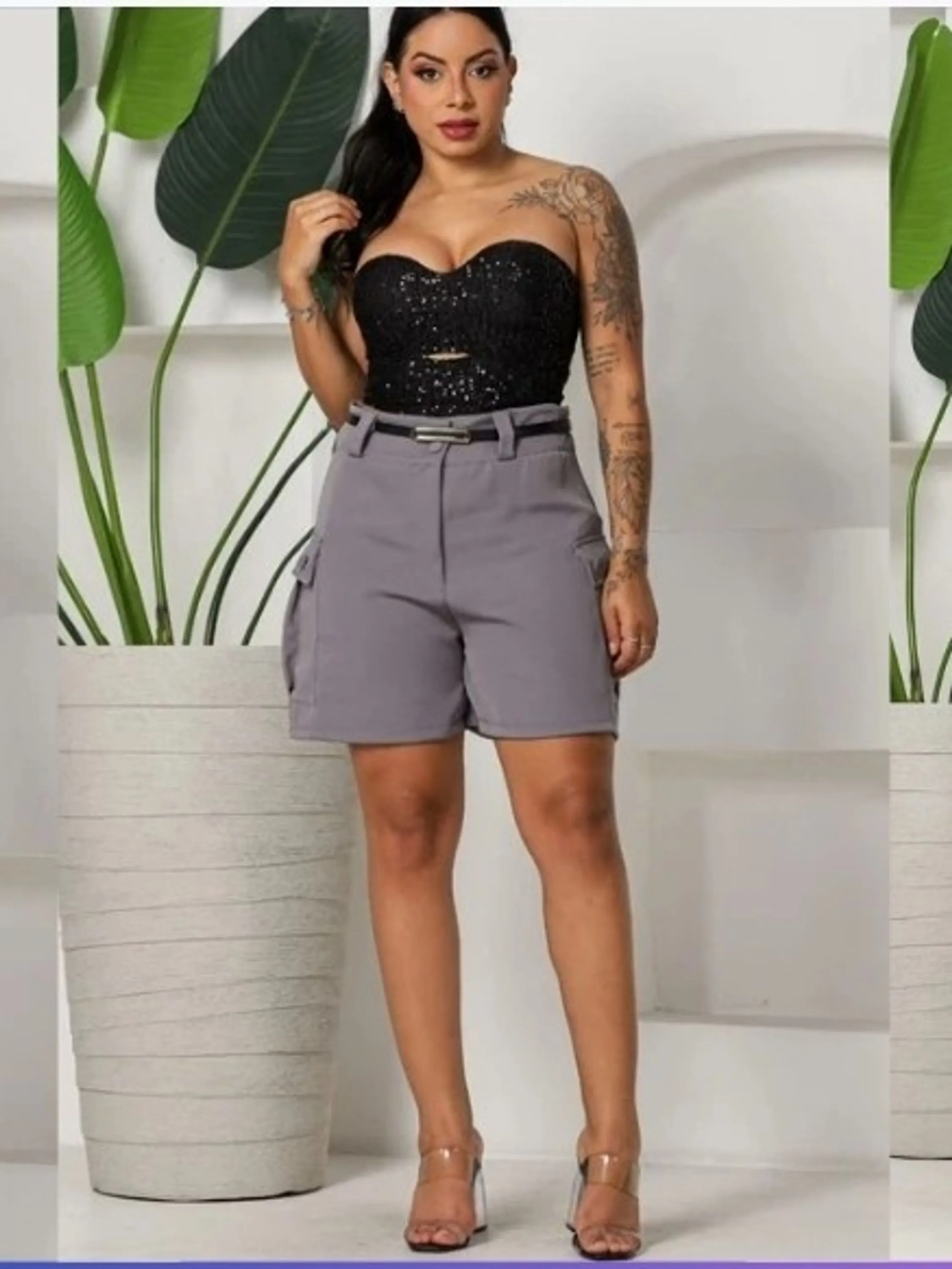 Shorts alfartaria cargo acompanha o cinto