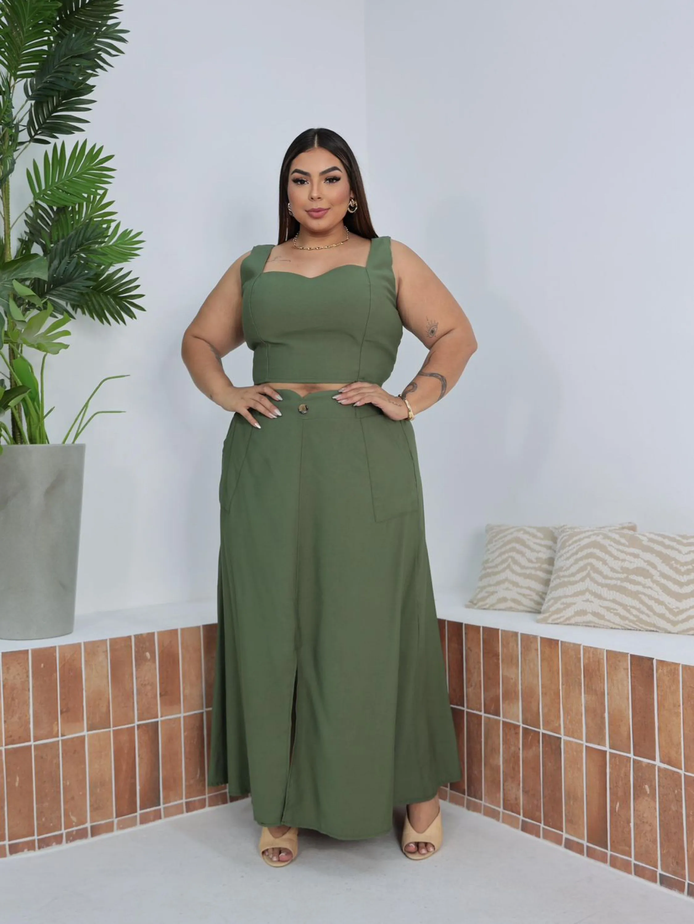Conjunto Mila Moda Feminina Plus Size