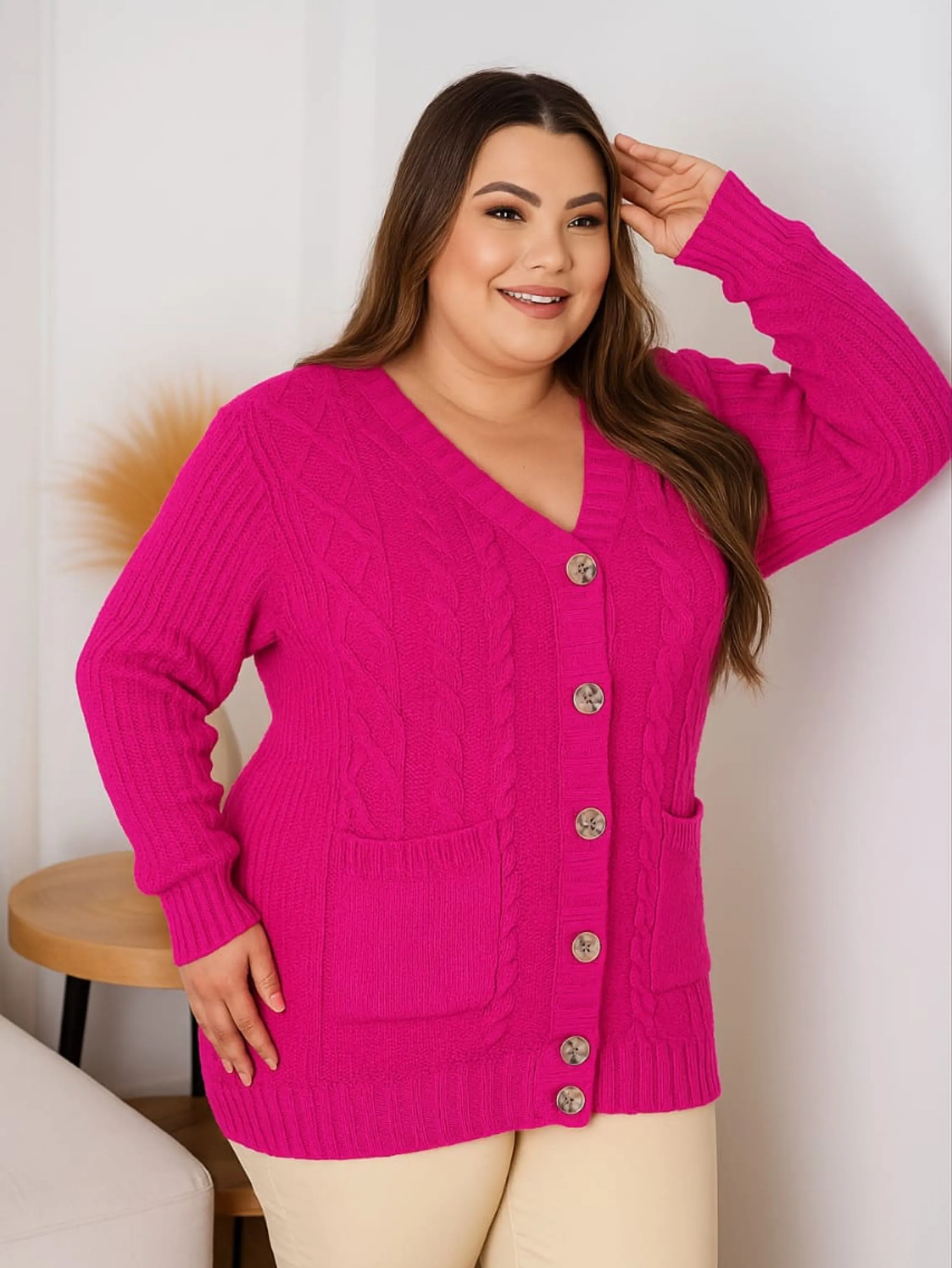 Blusa Tricô Botão