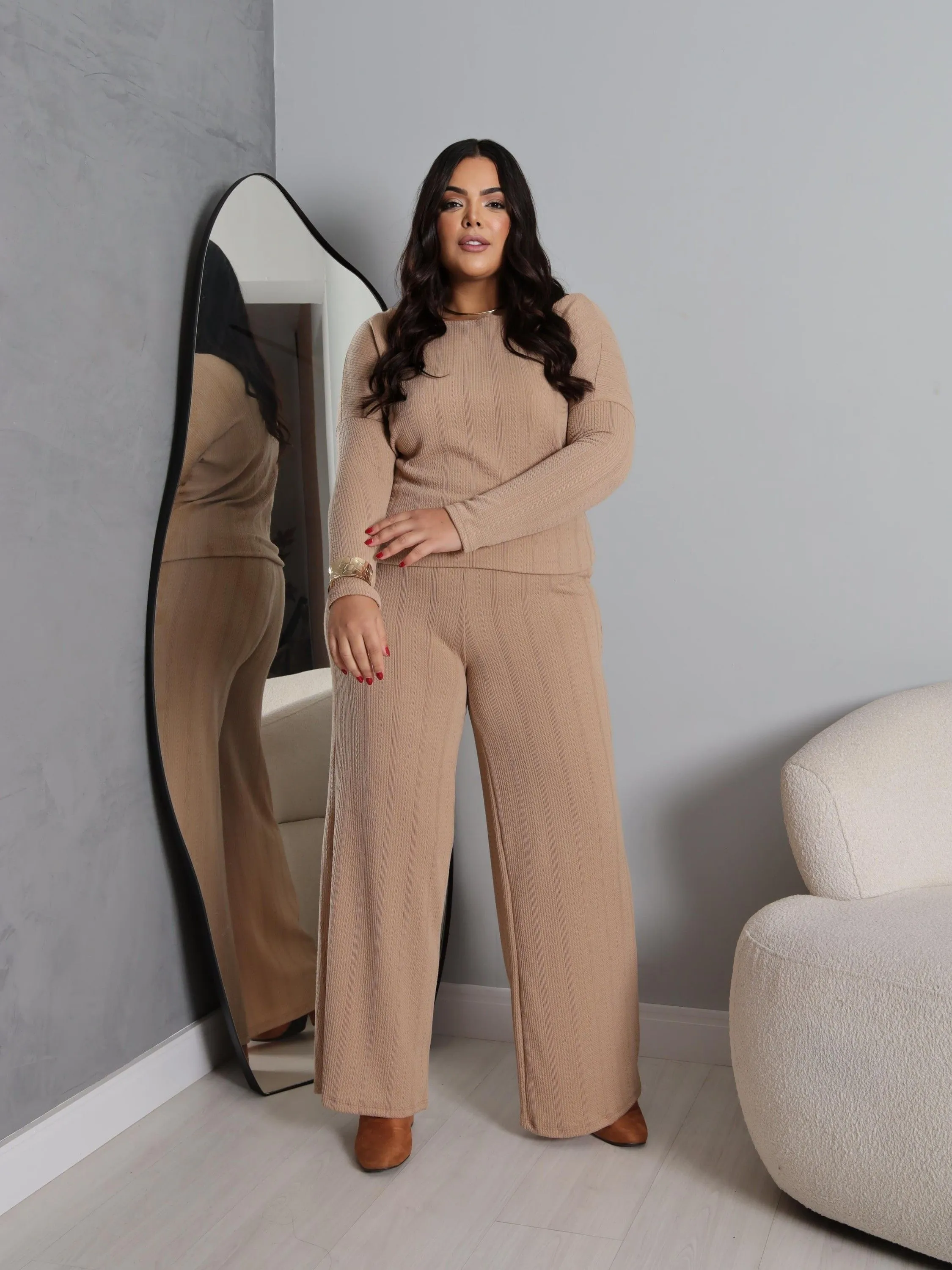 Conjunto Pantalona tricô