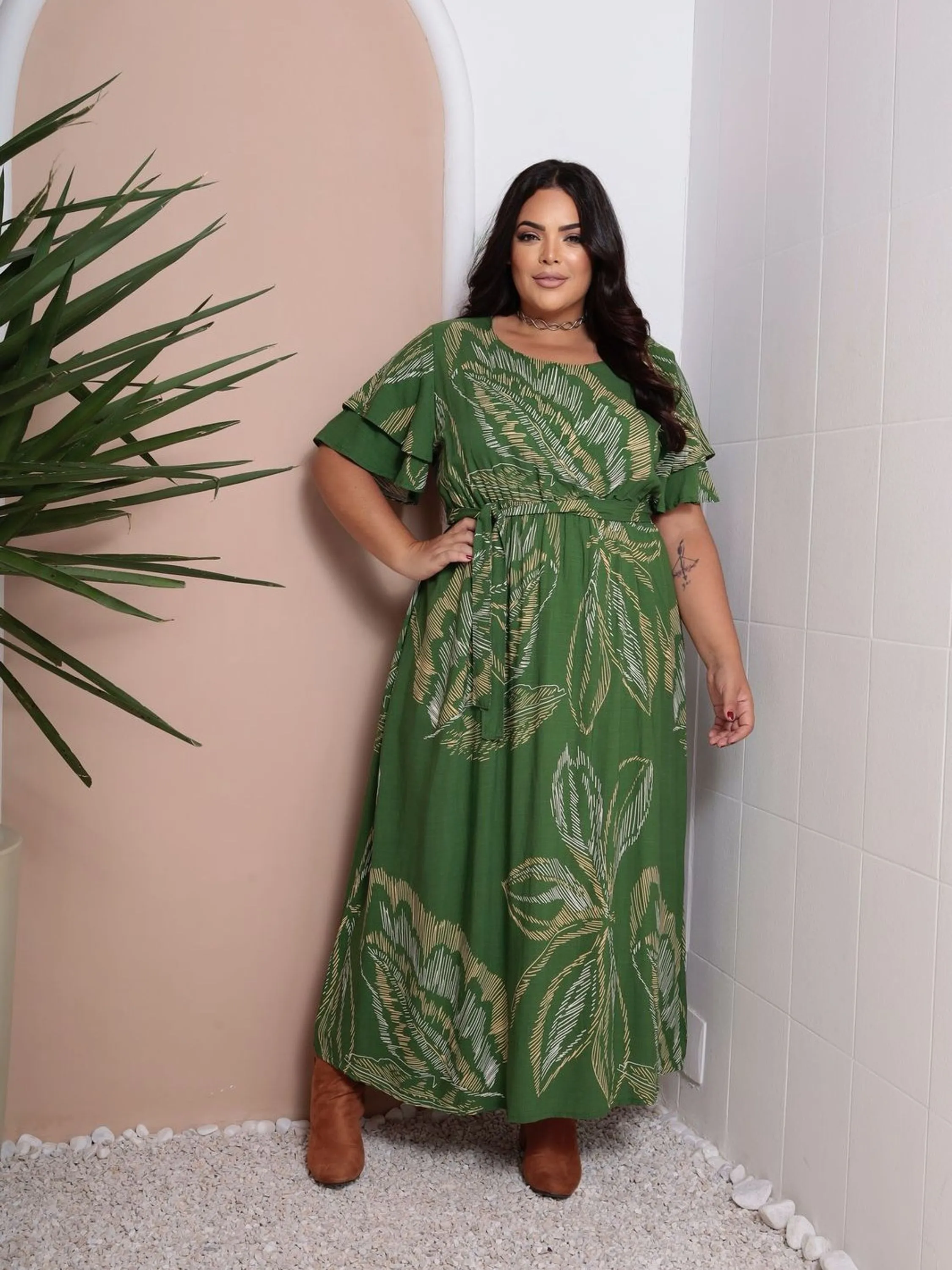 Vestido longo Plus size