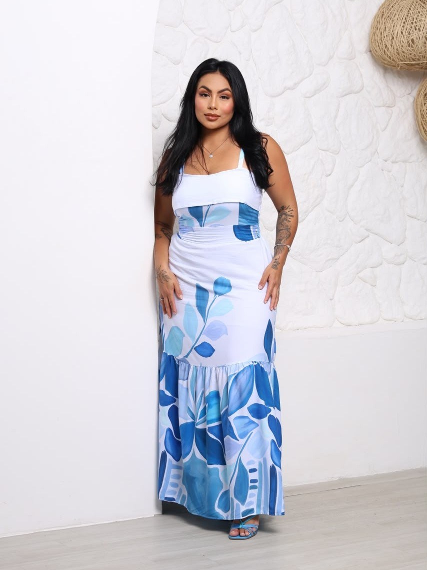 Vestido Longuete faixa