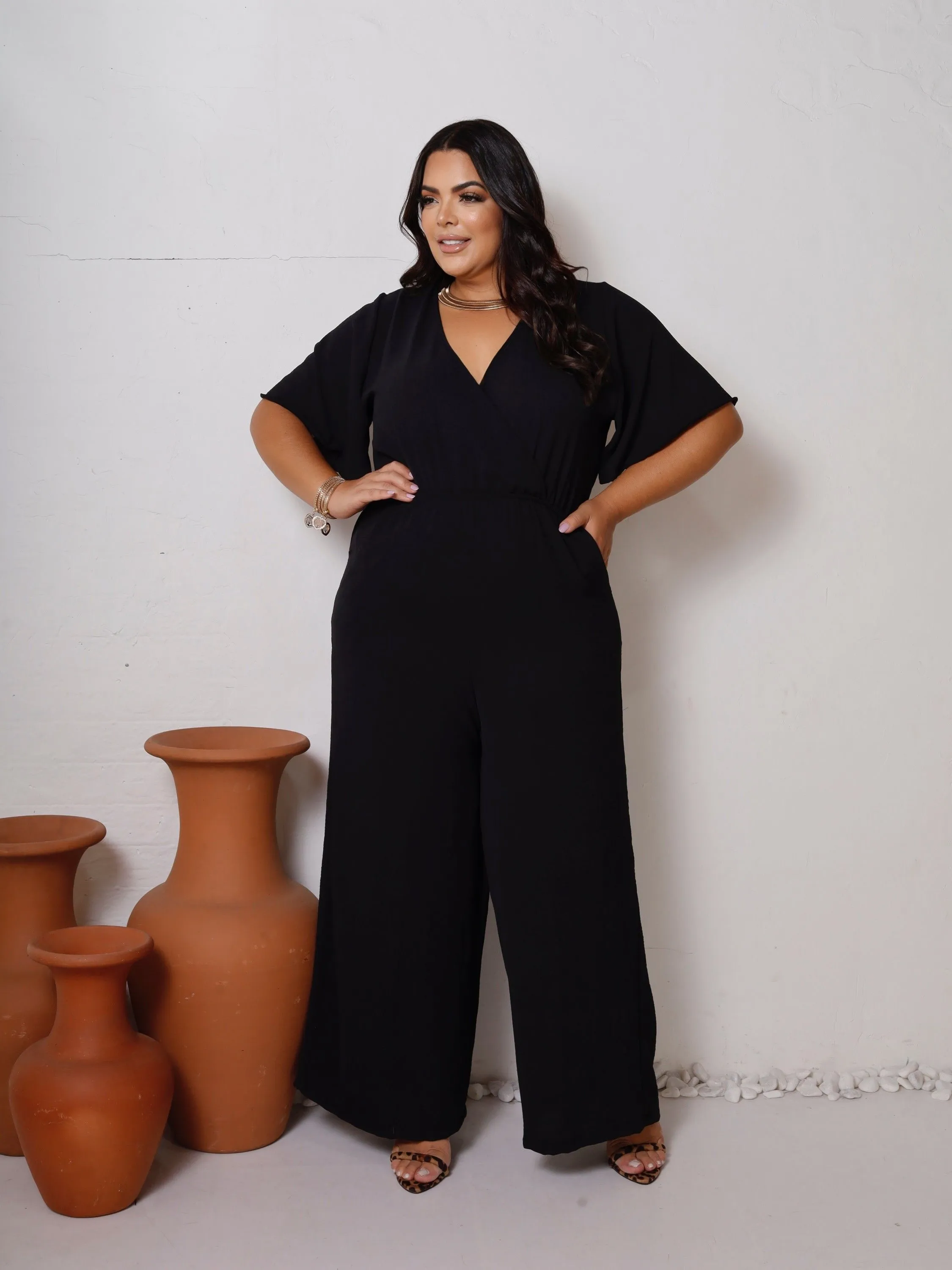 Macacão Pantalona Plus Size