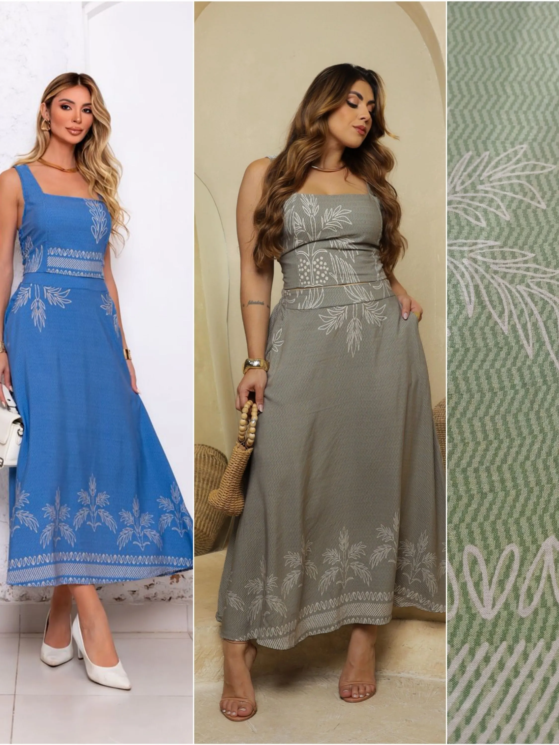 Conjunto de saia midi