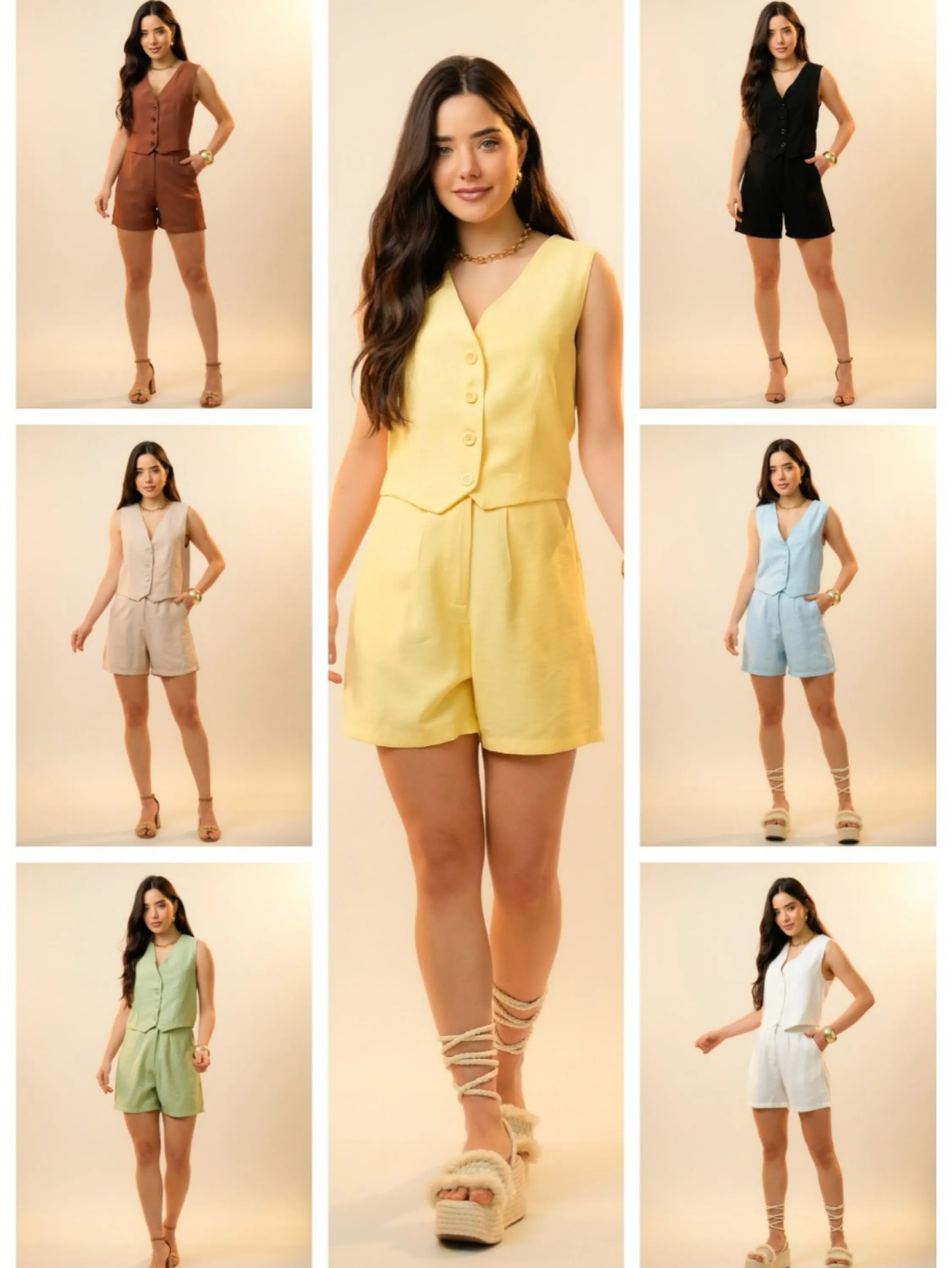 Conjunto Bruna Colete e Shorts  Lançamento 2025