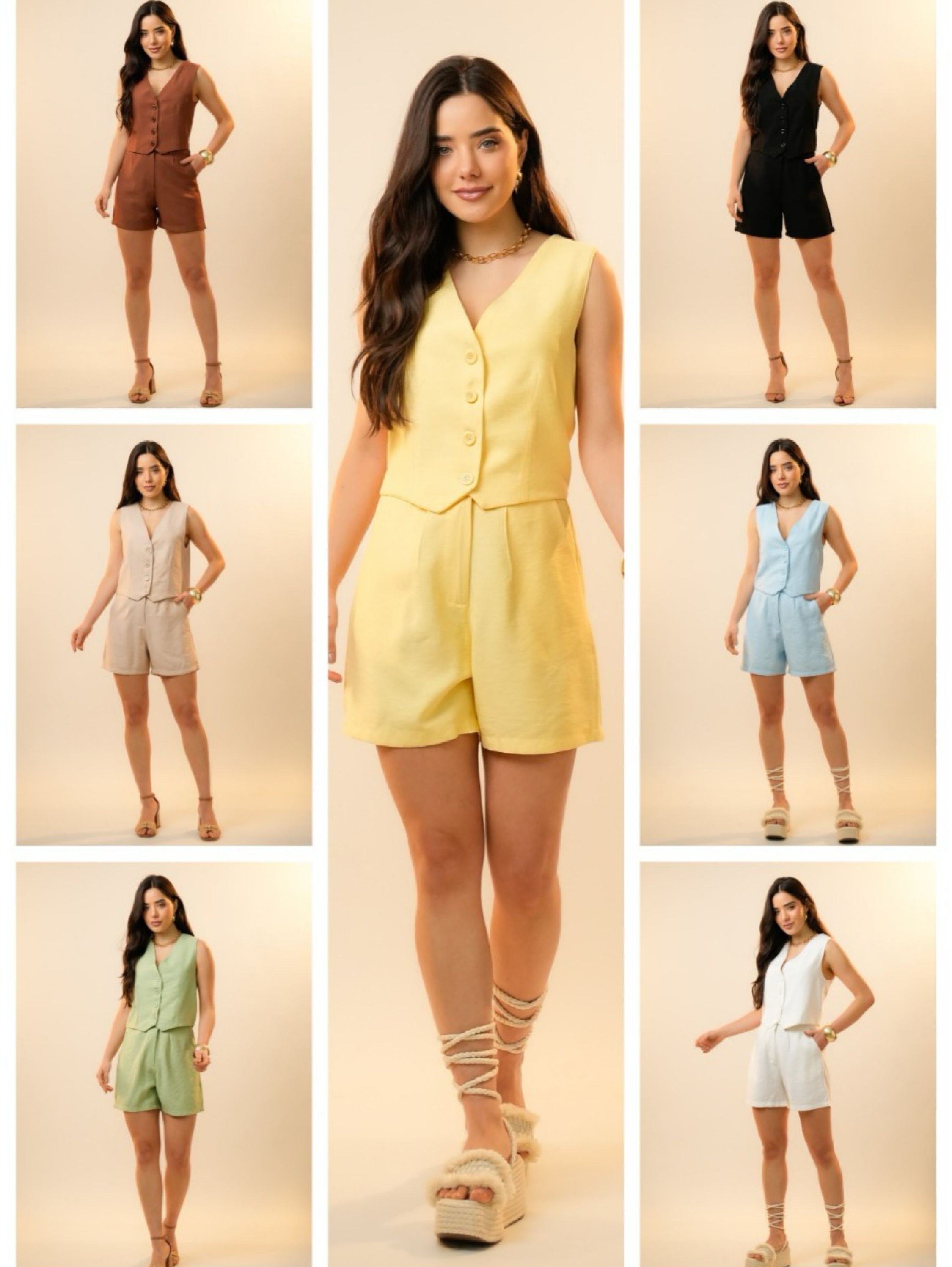 Conjunto Bruna Colete e Shorts Lançamento 2025