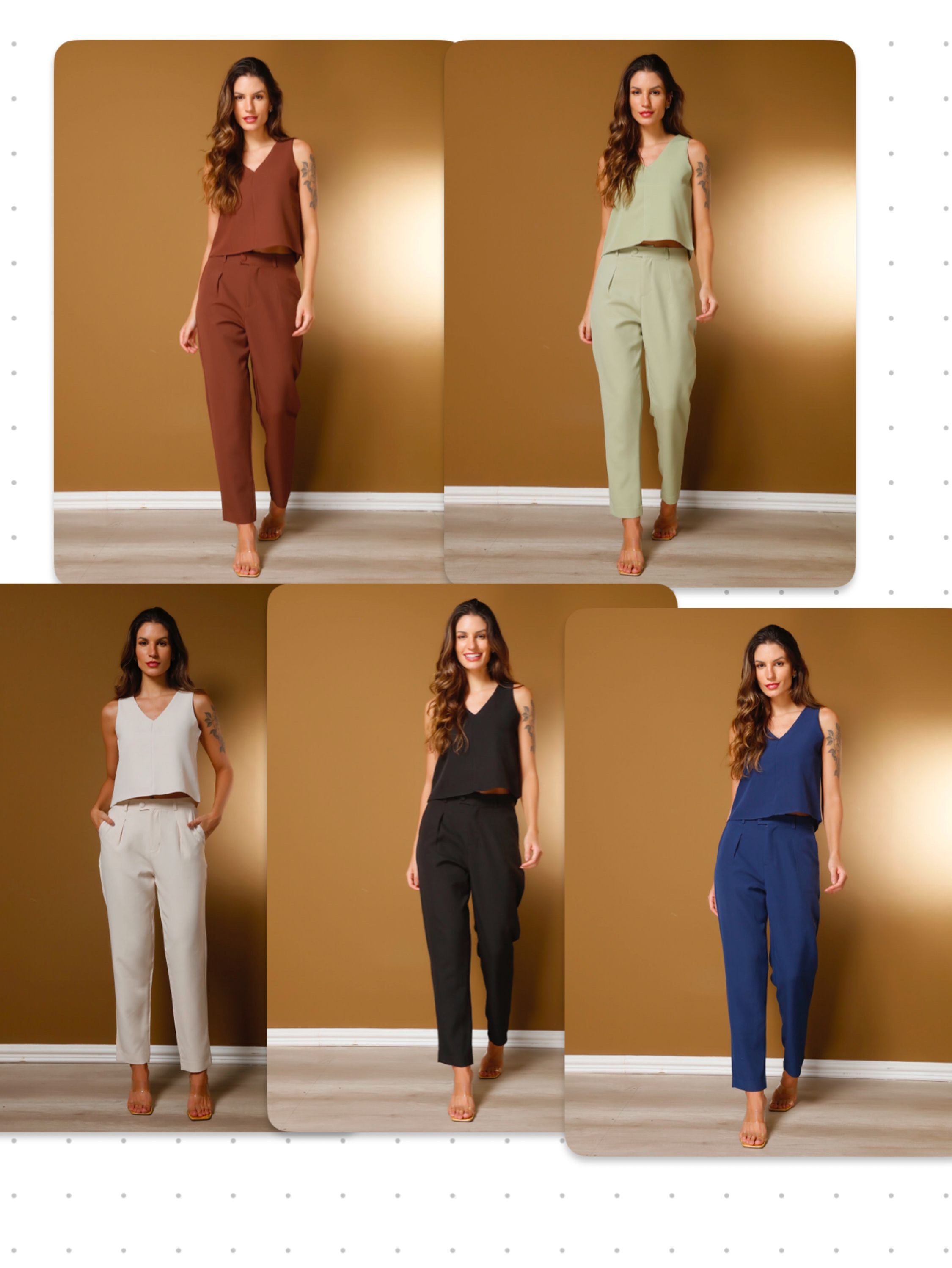 alfaiataria Conjunto de calça pantalona e Blusa