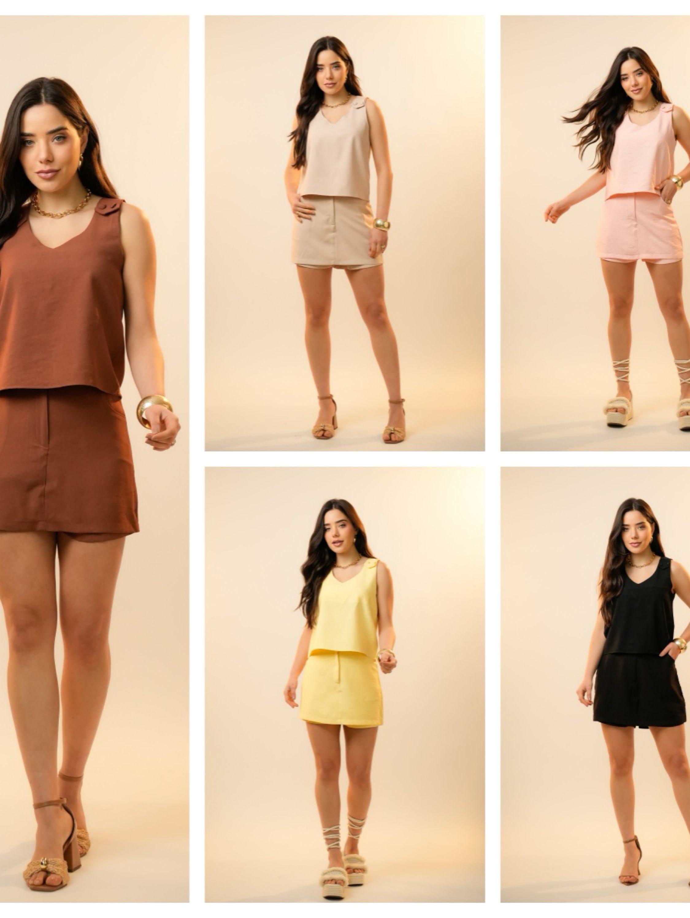 Conjunto feminino ( short saia+cropeed)