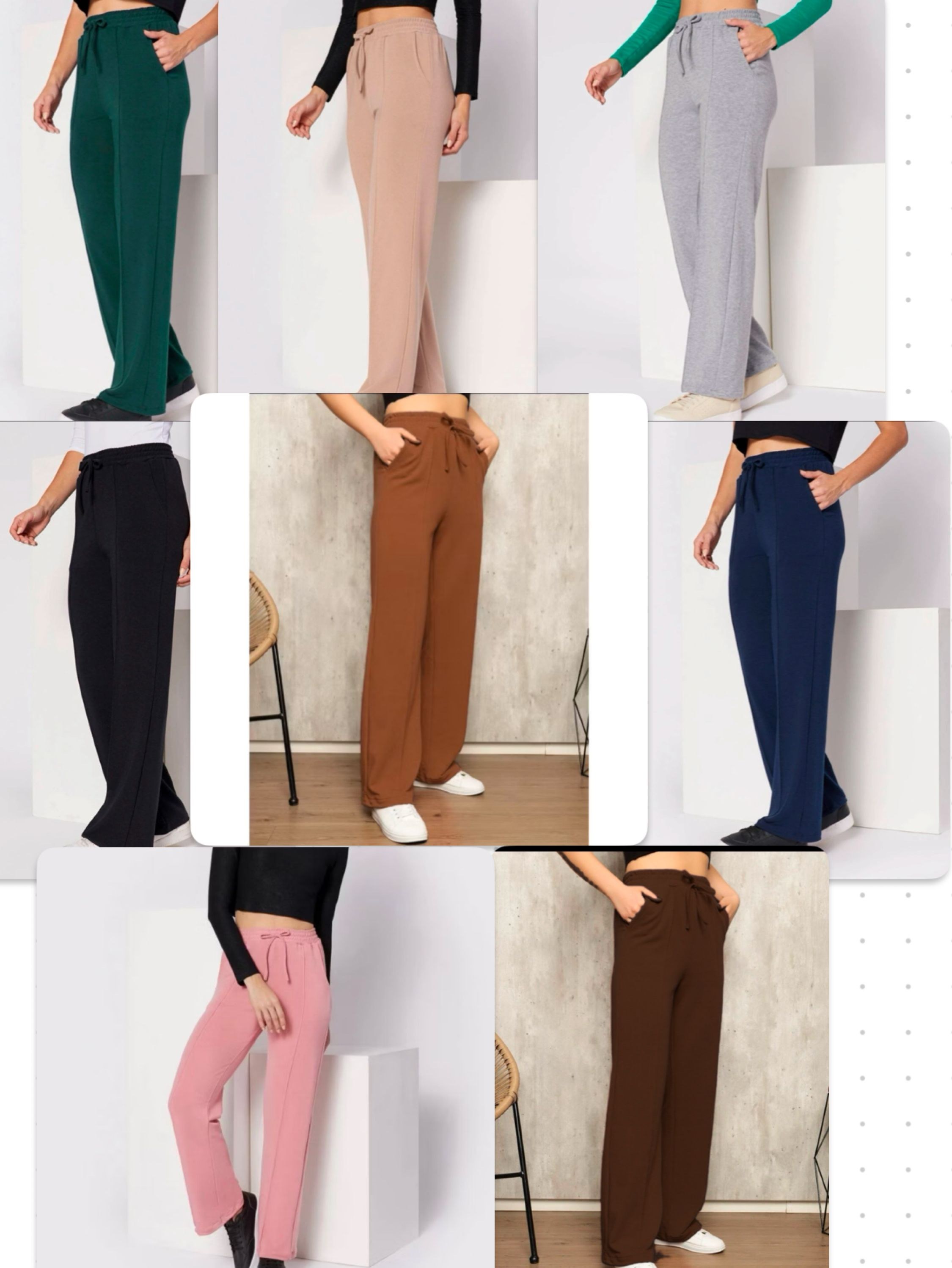 CALÇA MOLETINHO PANTALONA COM BOLSO AMPLO CONFORTÁVEL