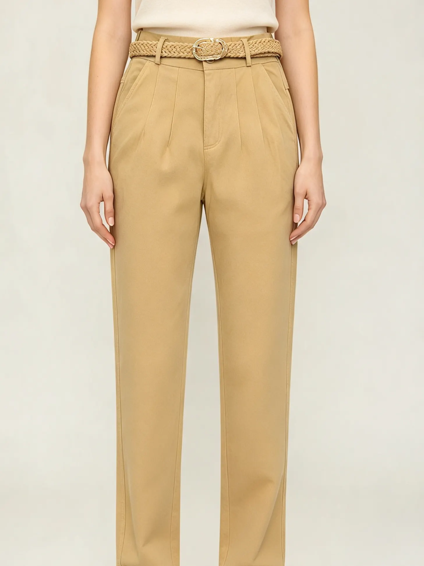 Calça sarja com Elastico importado femininas modas T7613