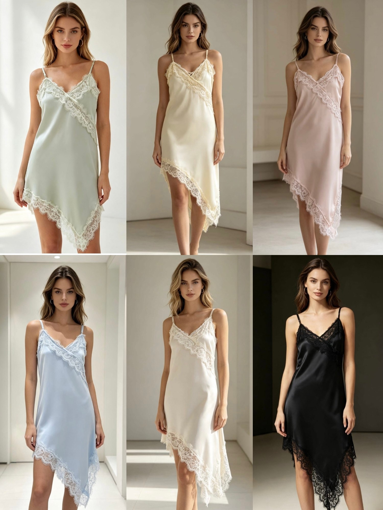 vestido cetim importado femininas modas L1557