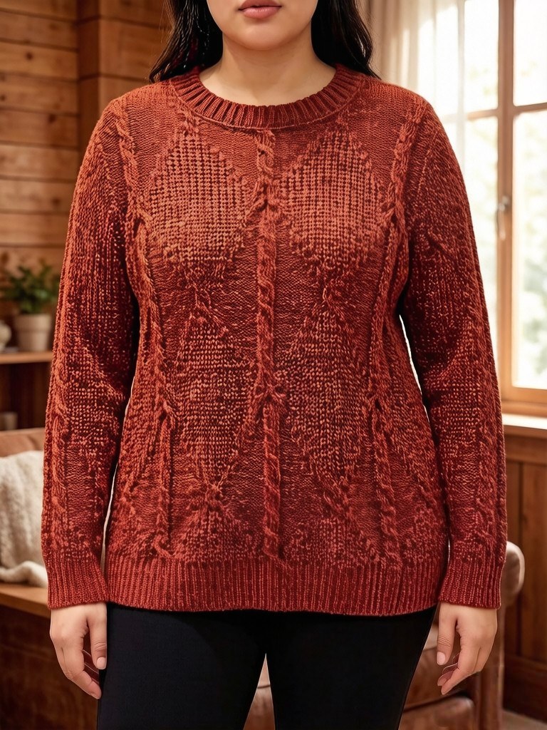 blusa plus size chenille importado femininas modas W2034