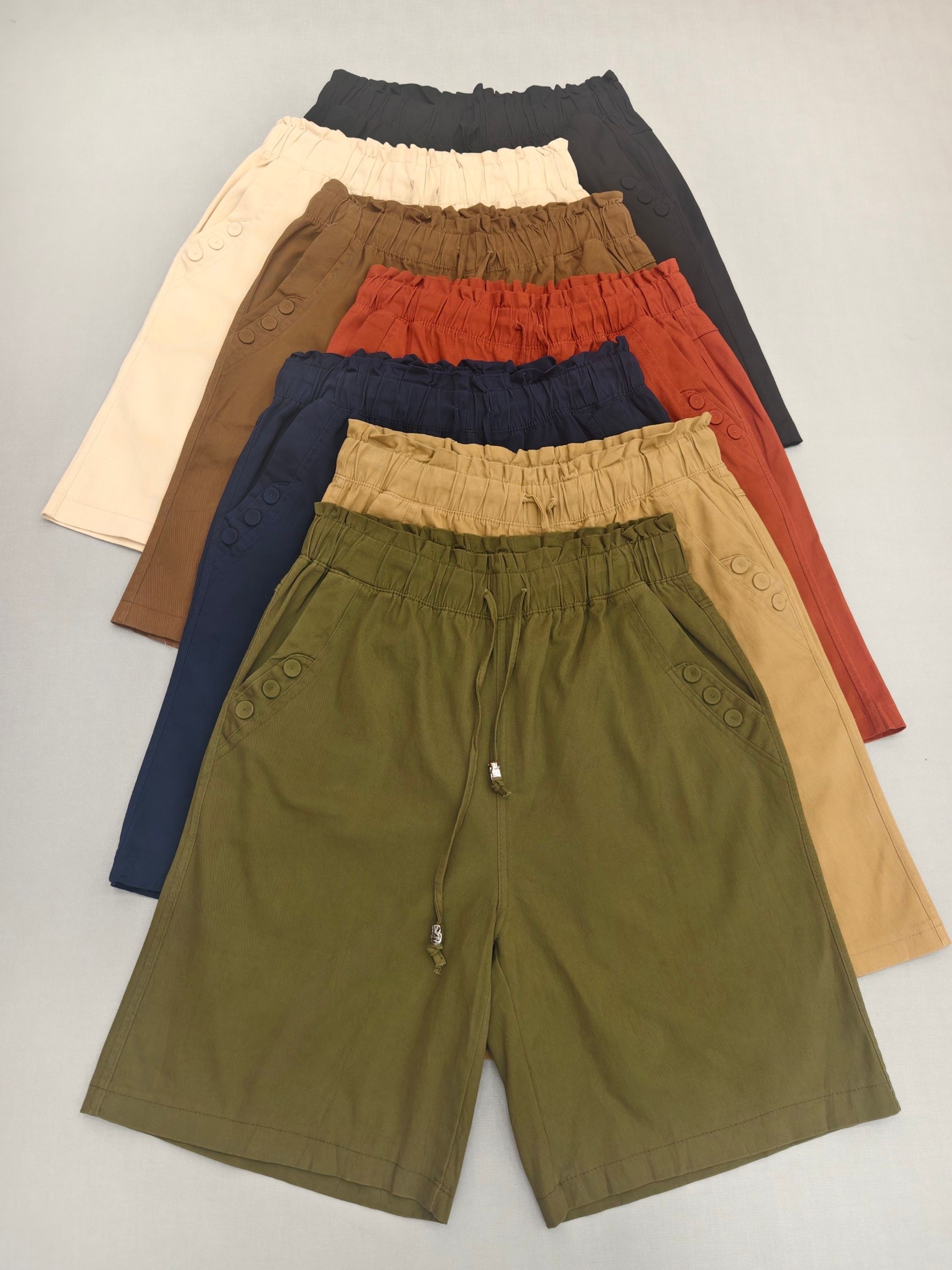 Bermuda sarja com Elastico importado femininas modas E551M