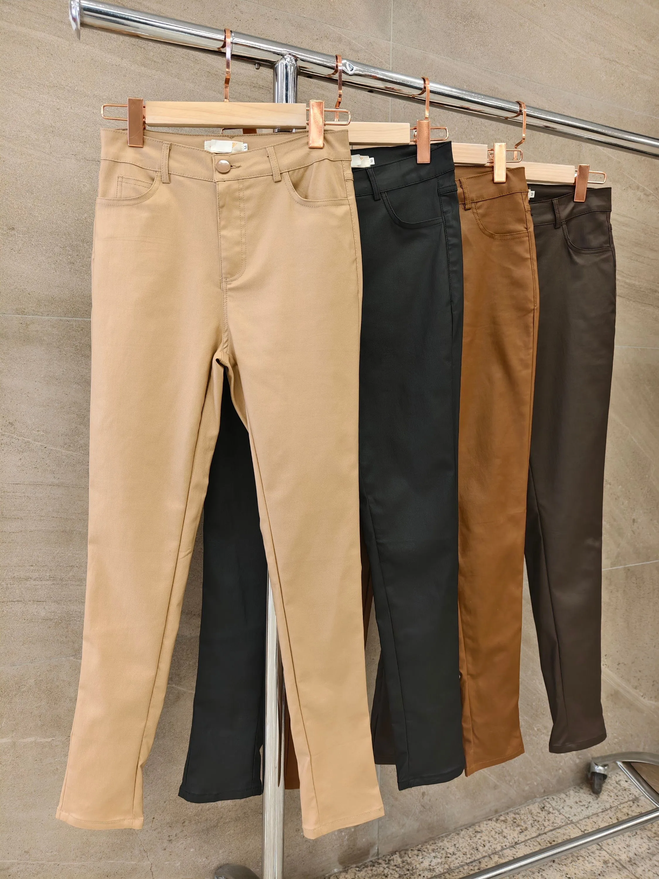 Calça Resinada importado femininas modas K303