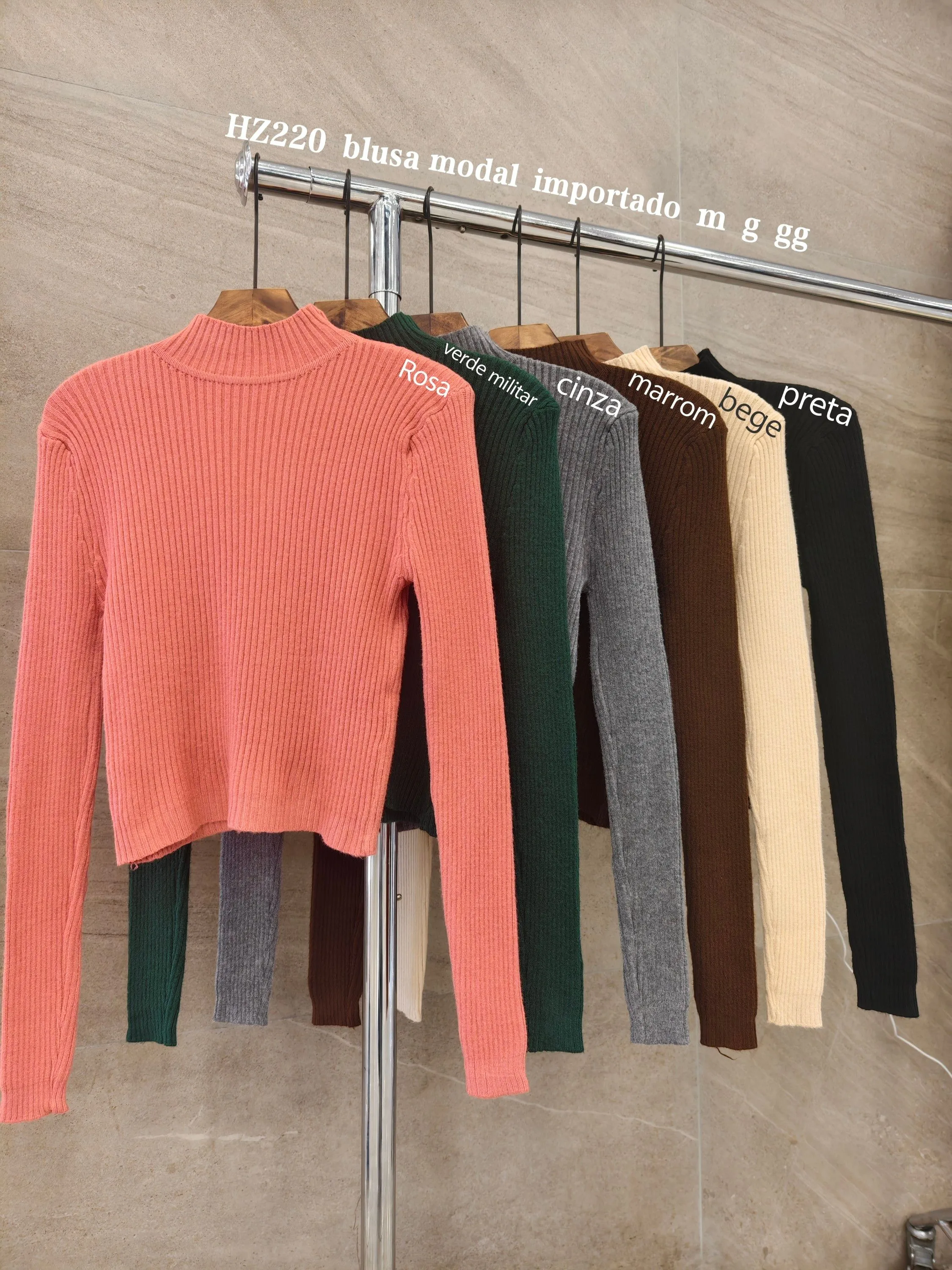 blusa de tricot modal importado femininas modasHZ220