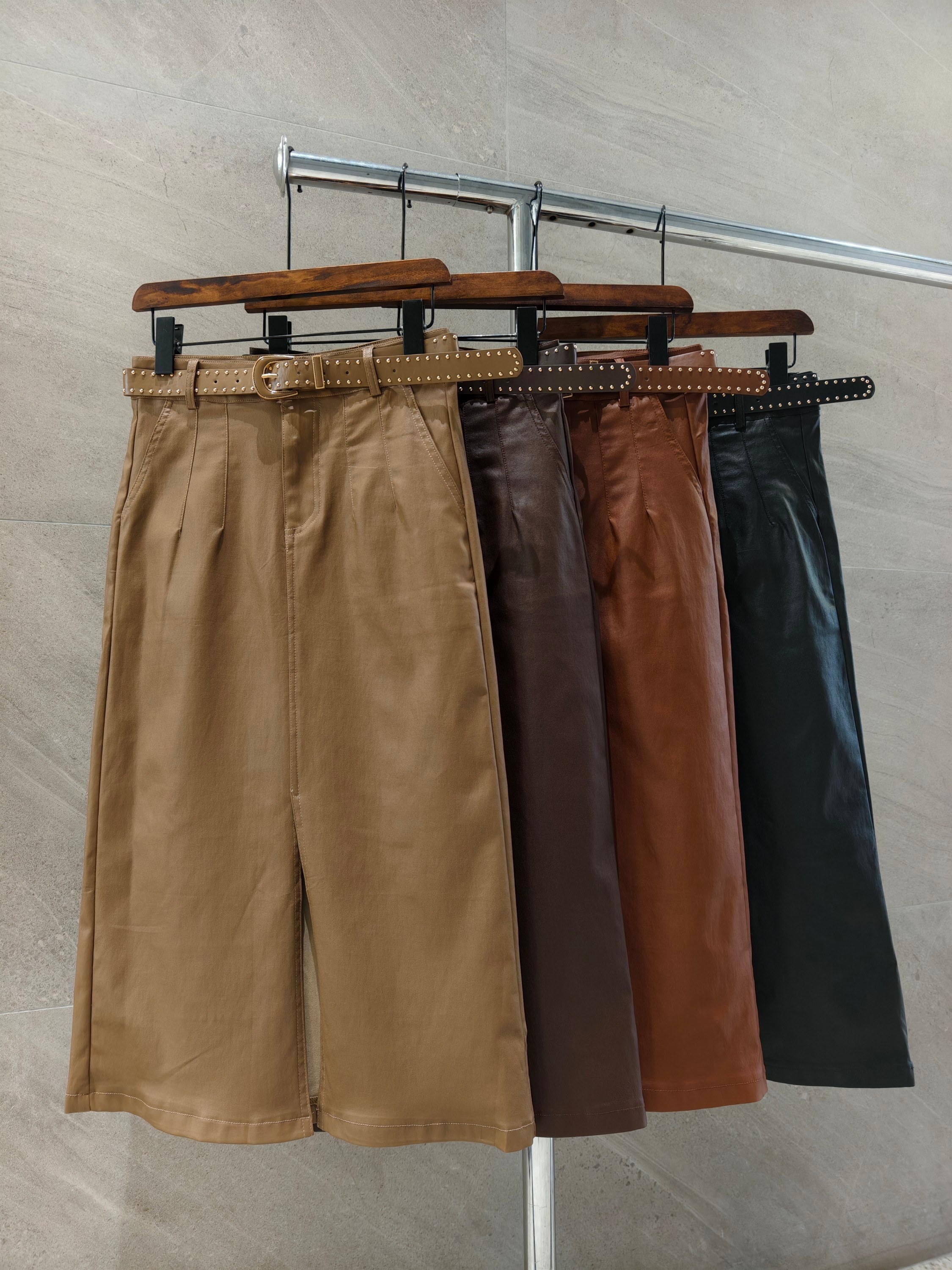 Saia Resnada midi importado femininas modas LL276