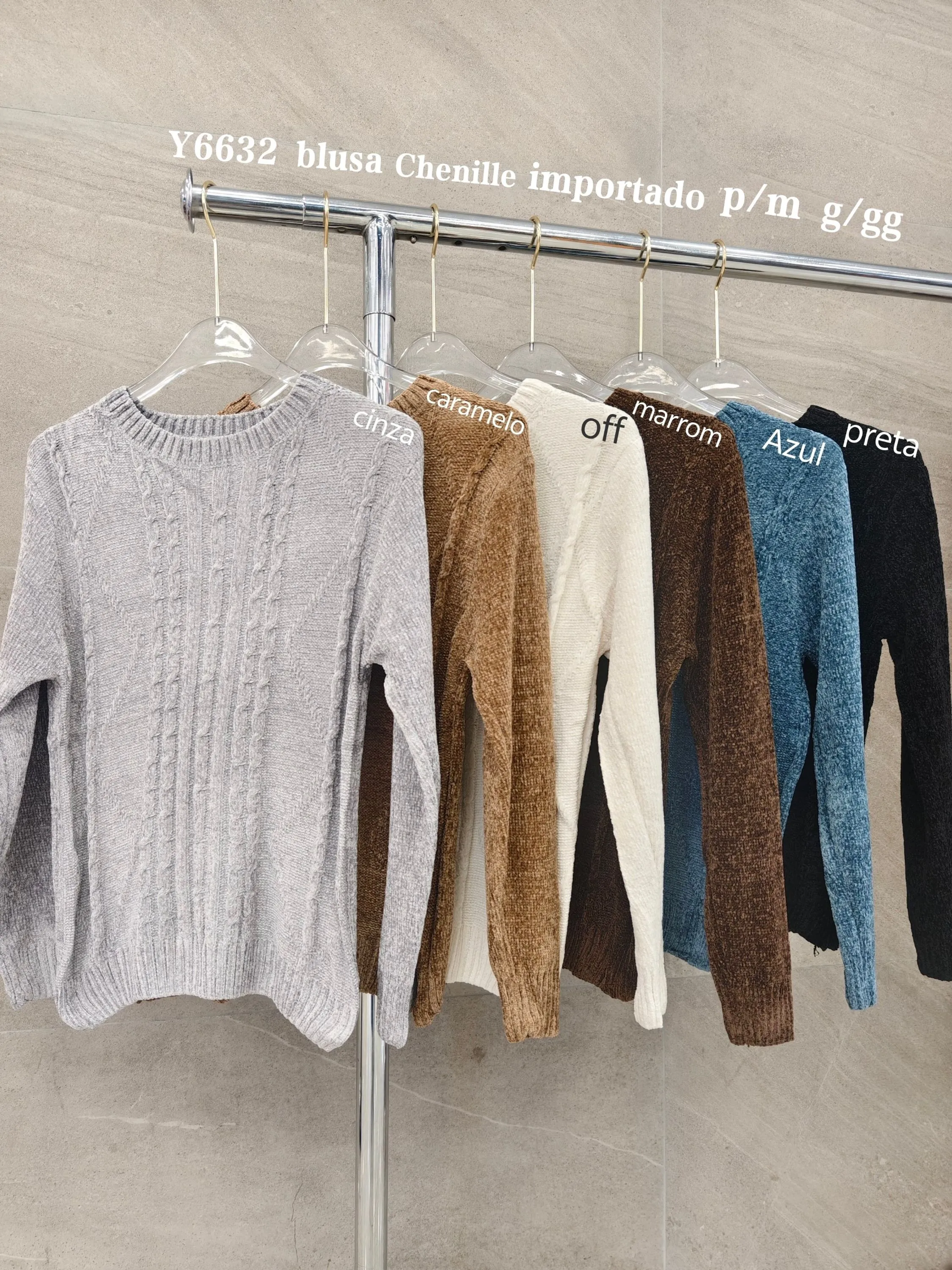 blusa Chenille importado femininas modasY6632