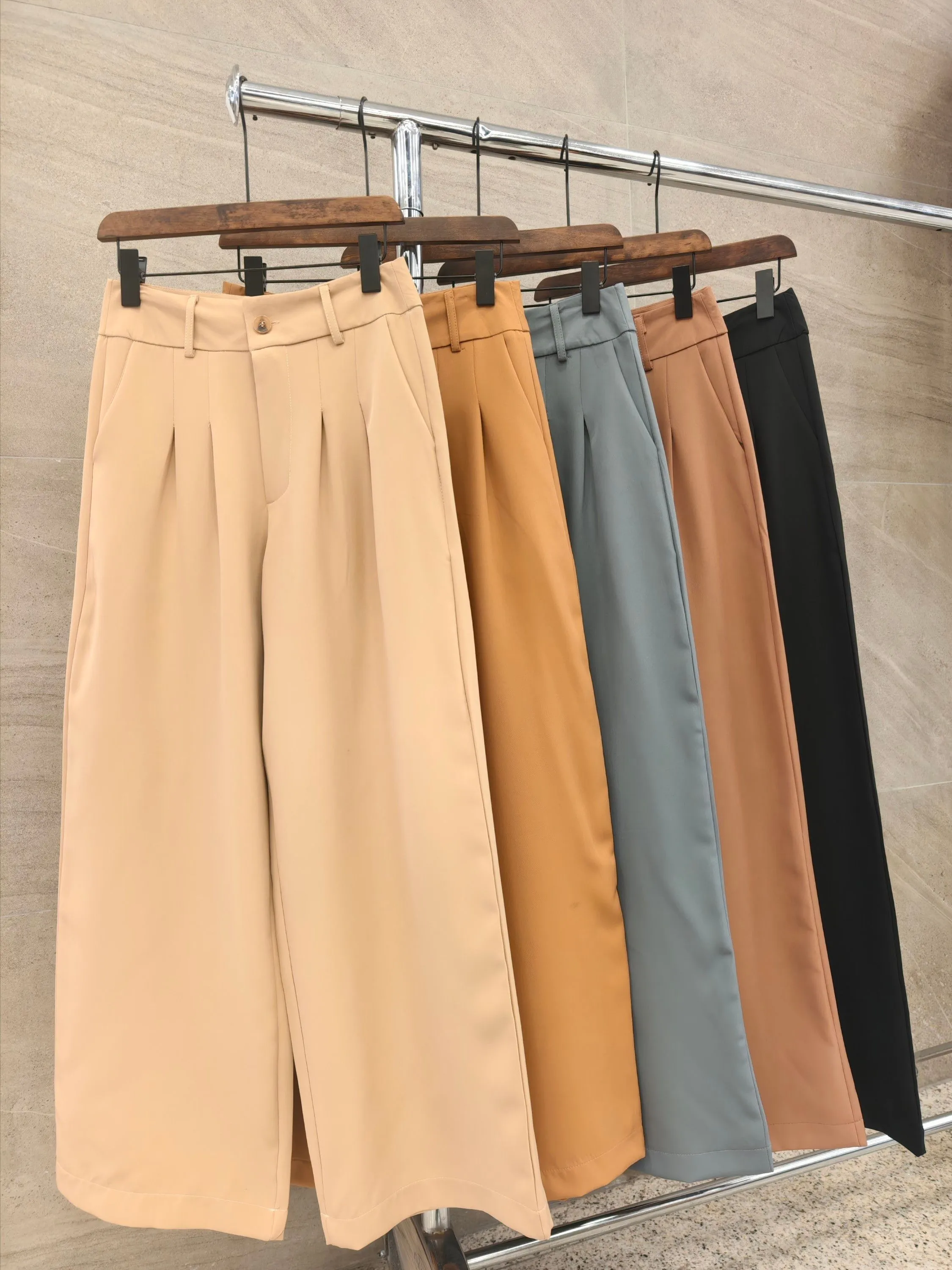 Calça pantalona Alfaiateria femininas modas 123#
