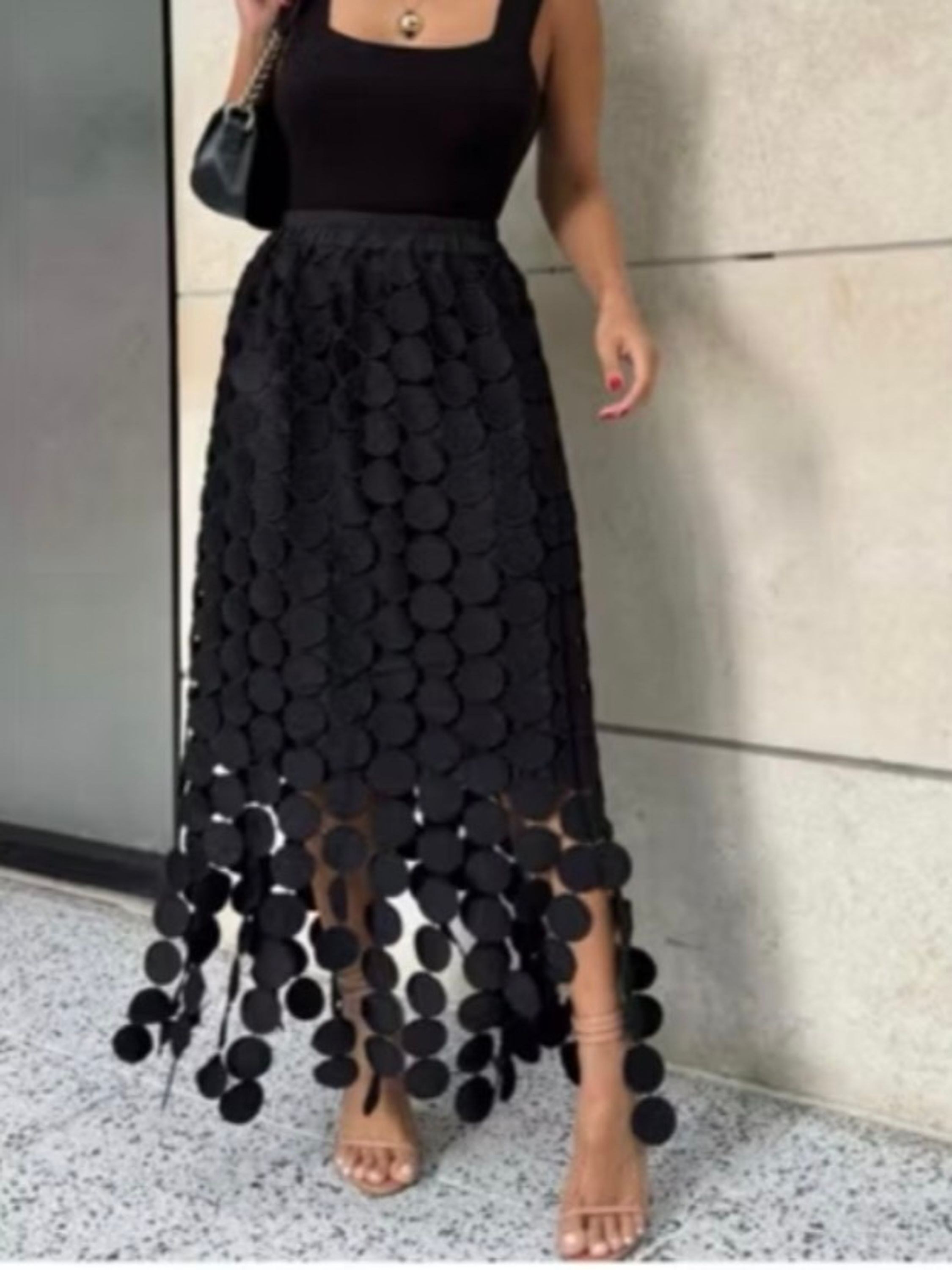 saia boa relevo fashion importado modas H308