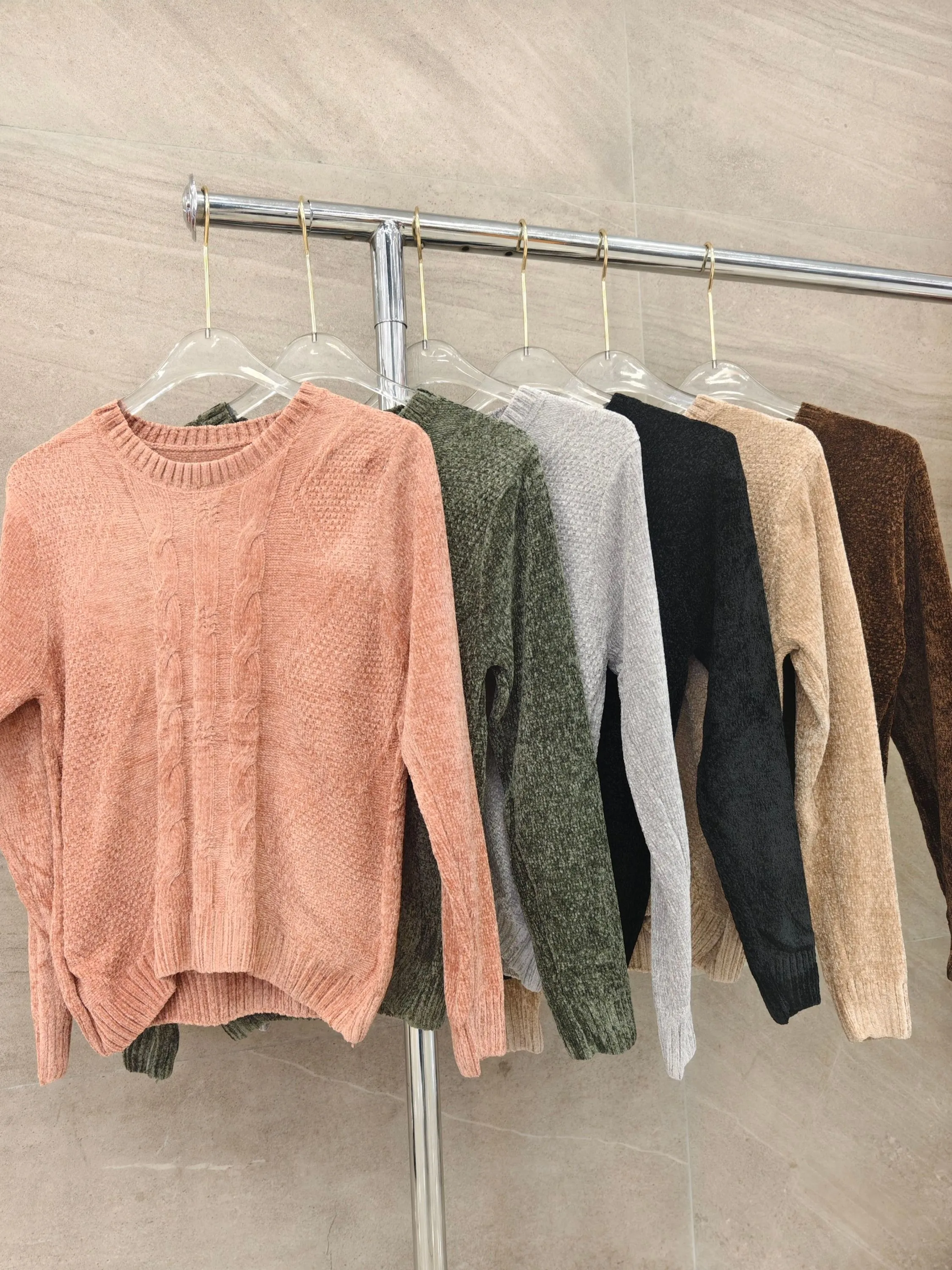 blusa Chenille importado femininas modas Y6631