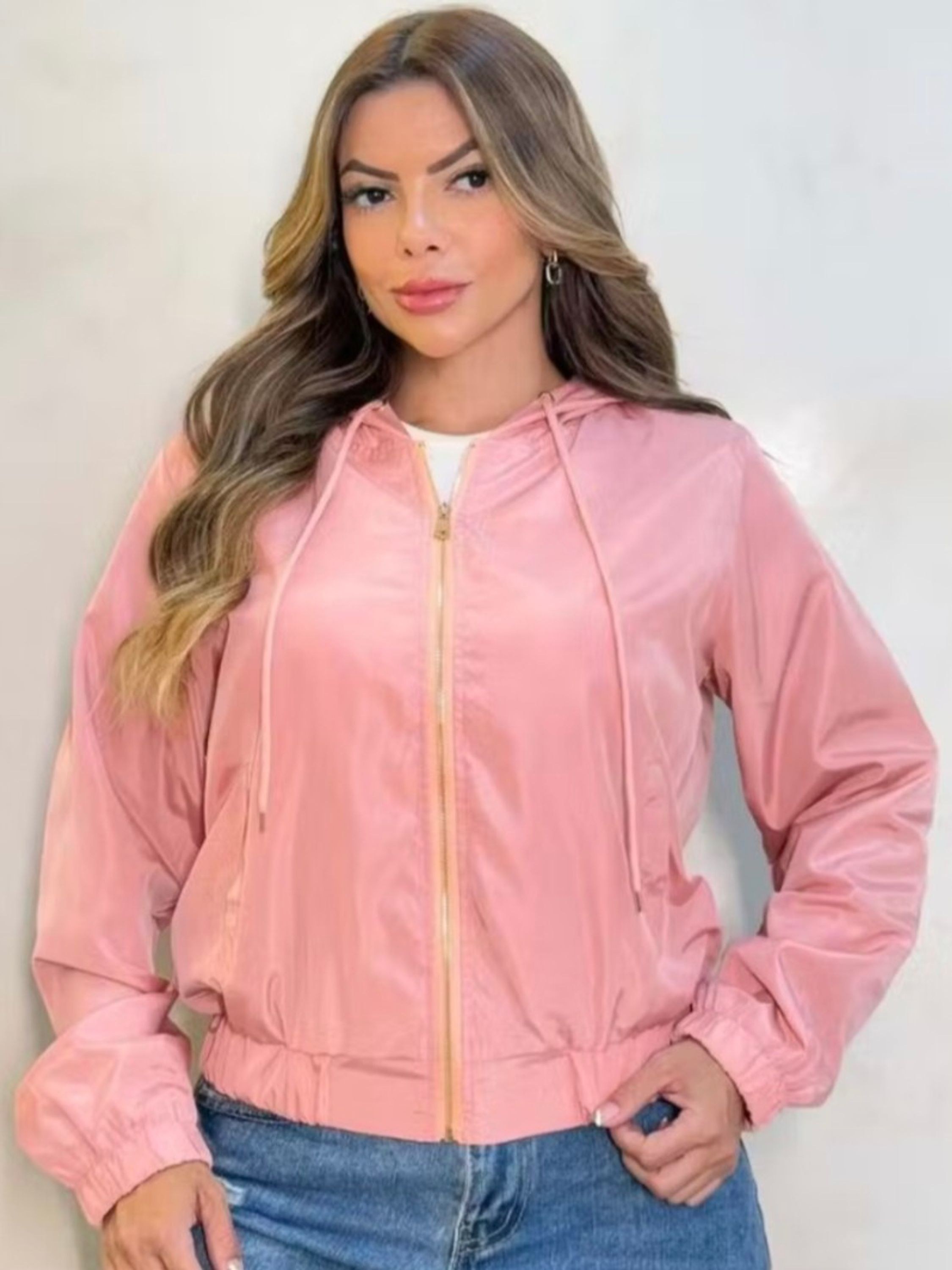 blusa jaqueta corta vento forrado importado 377#