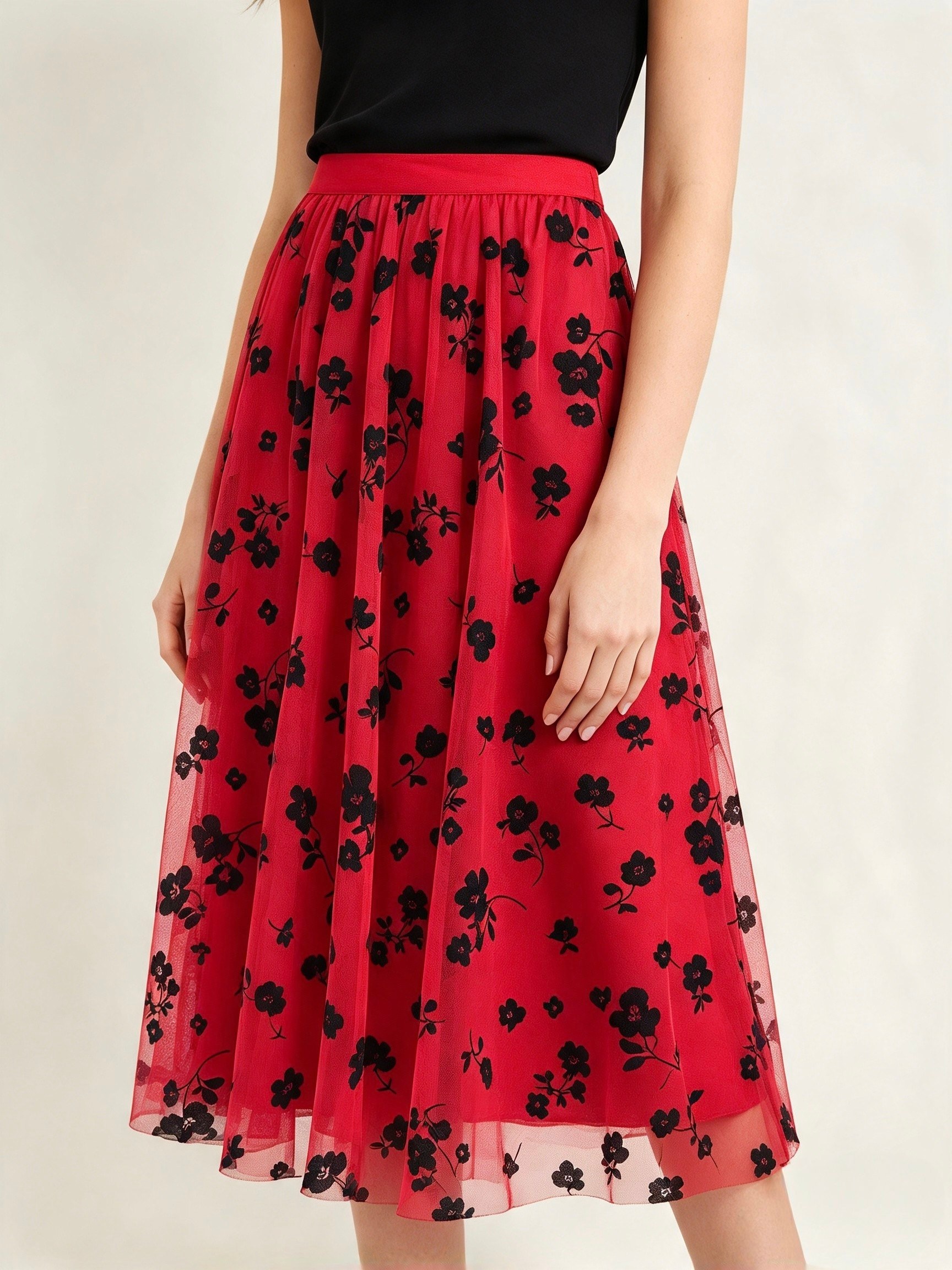 Saia Tule De Flor importado femininas modas WK-59