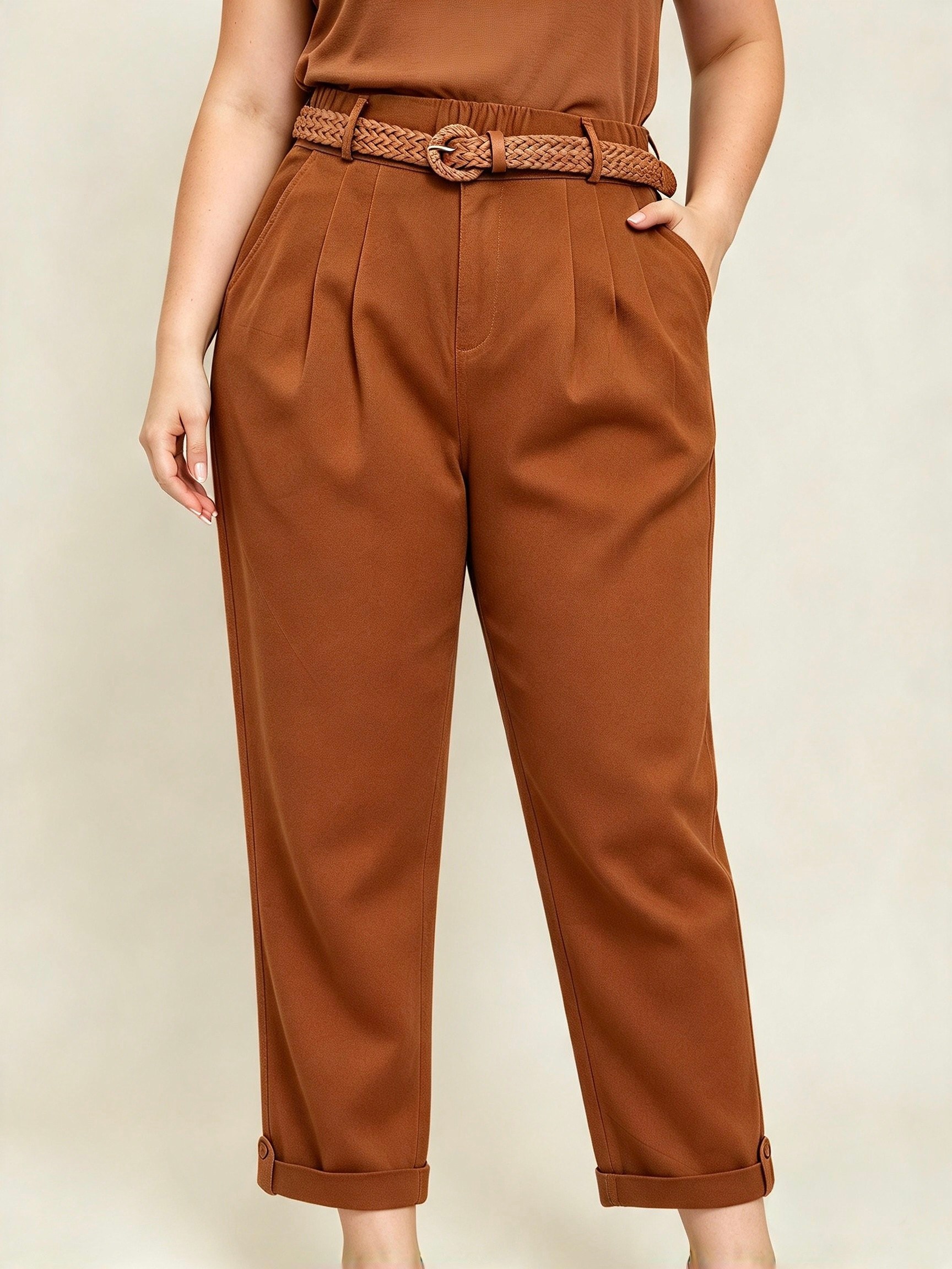 Calça sarja plus size importado femininas modas JD8228