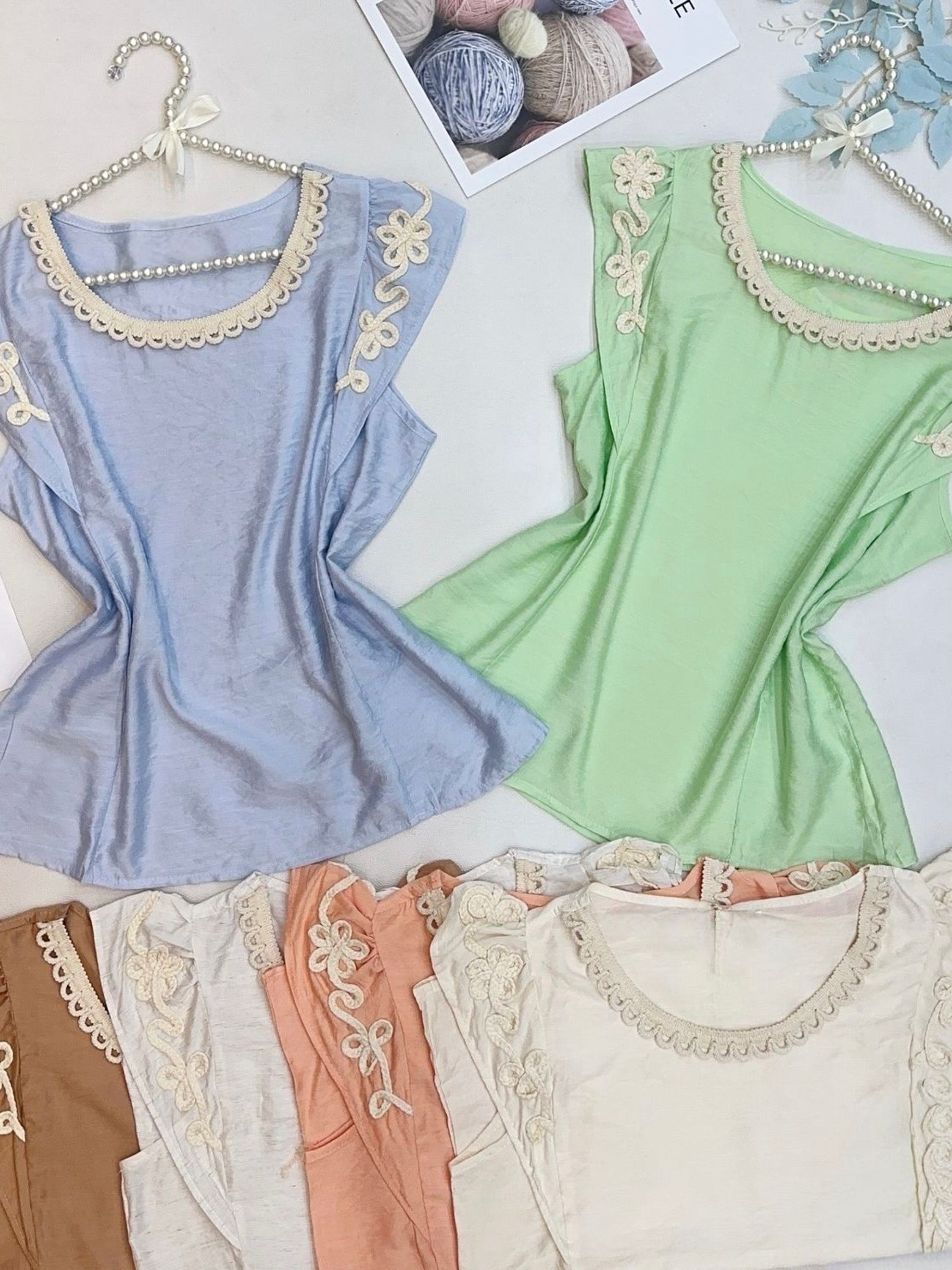 Regata bordado Linho importado femininas modas J6336p