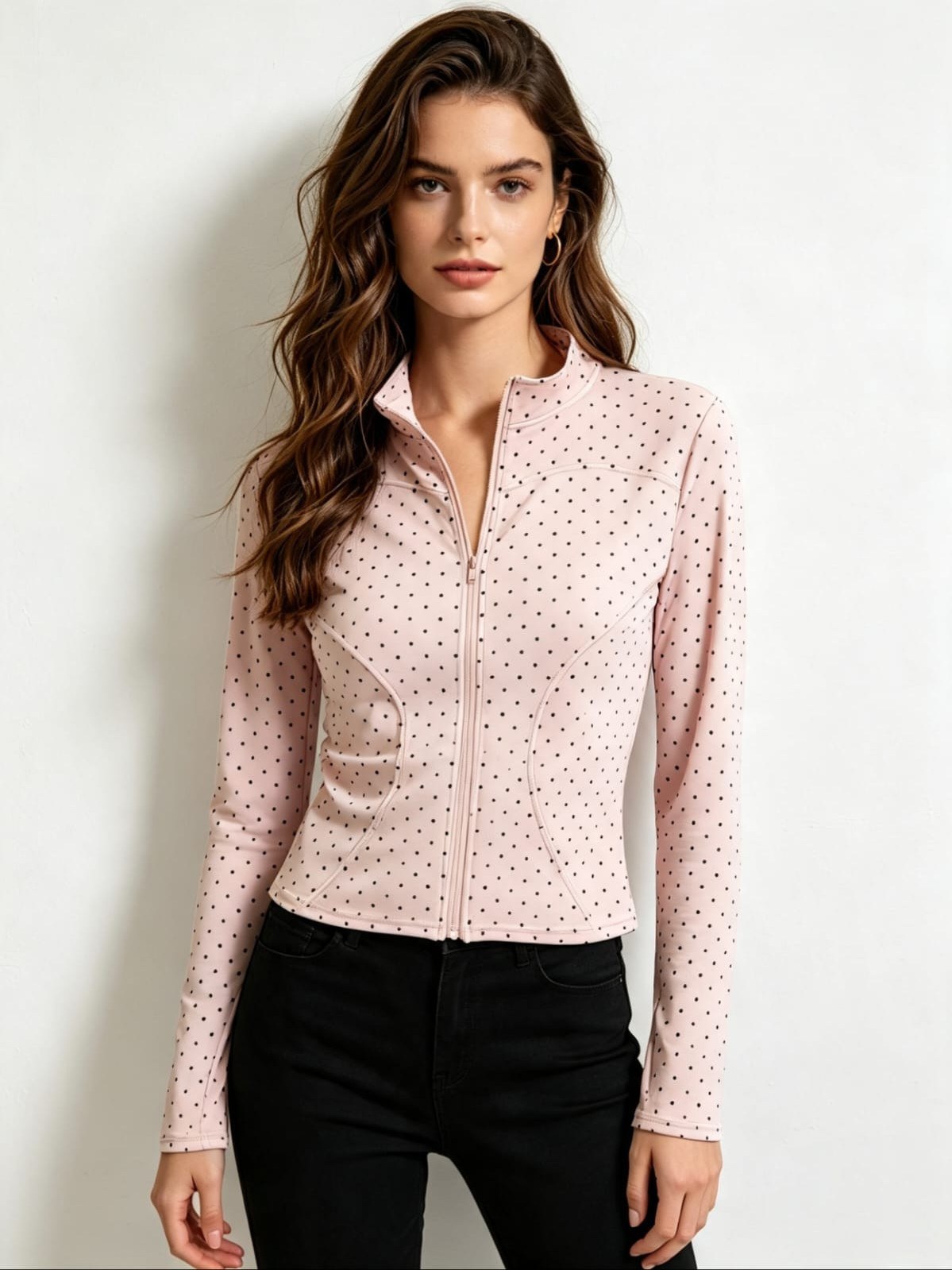 blusa corta vento Poa importado femininas modas JYMW263