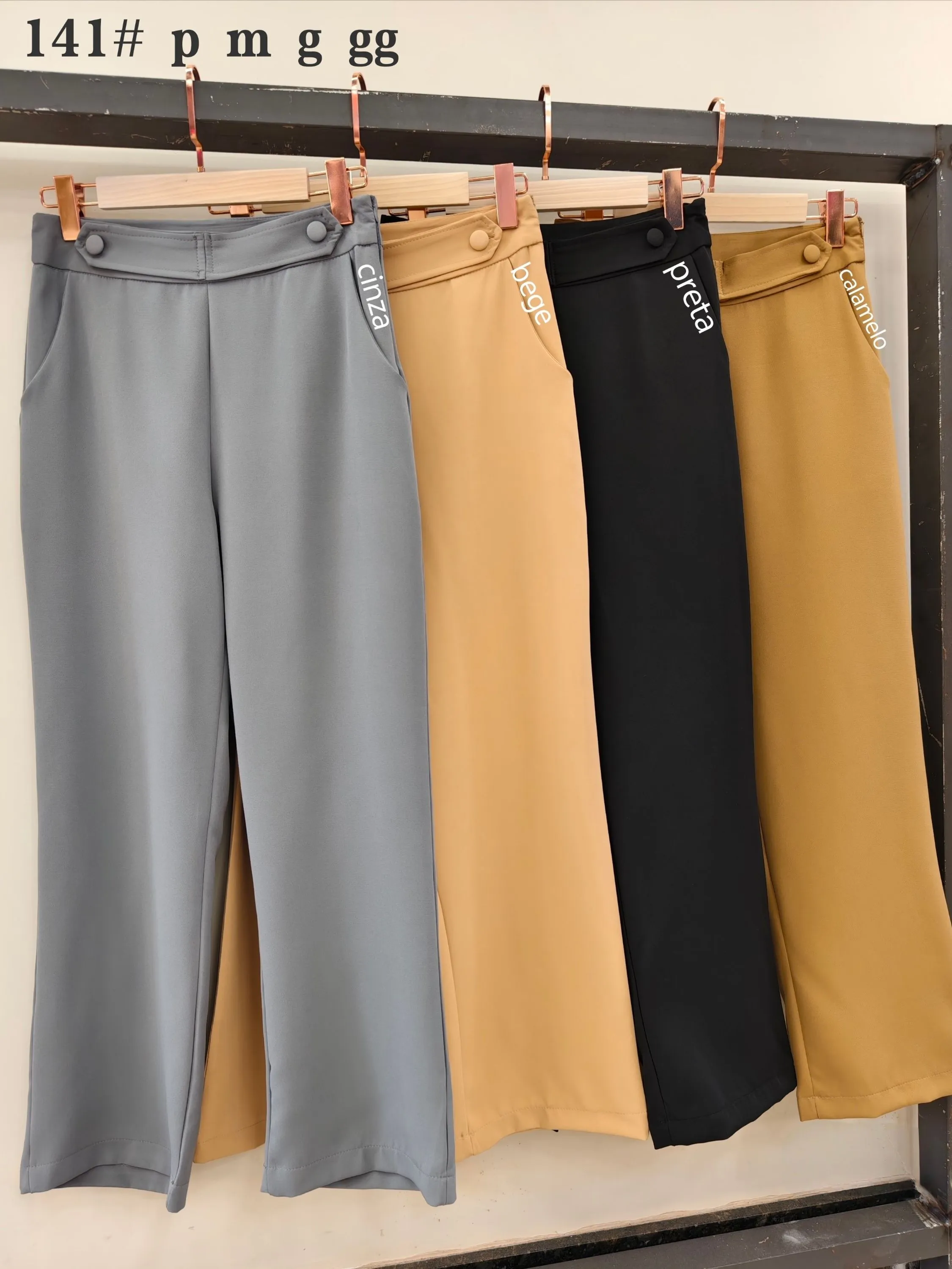 Calça pantalona Alfaiateria femininas modas141#