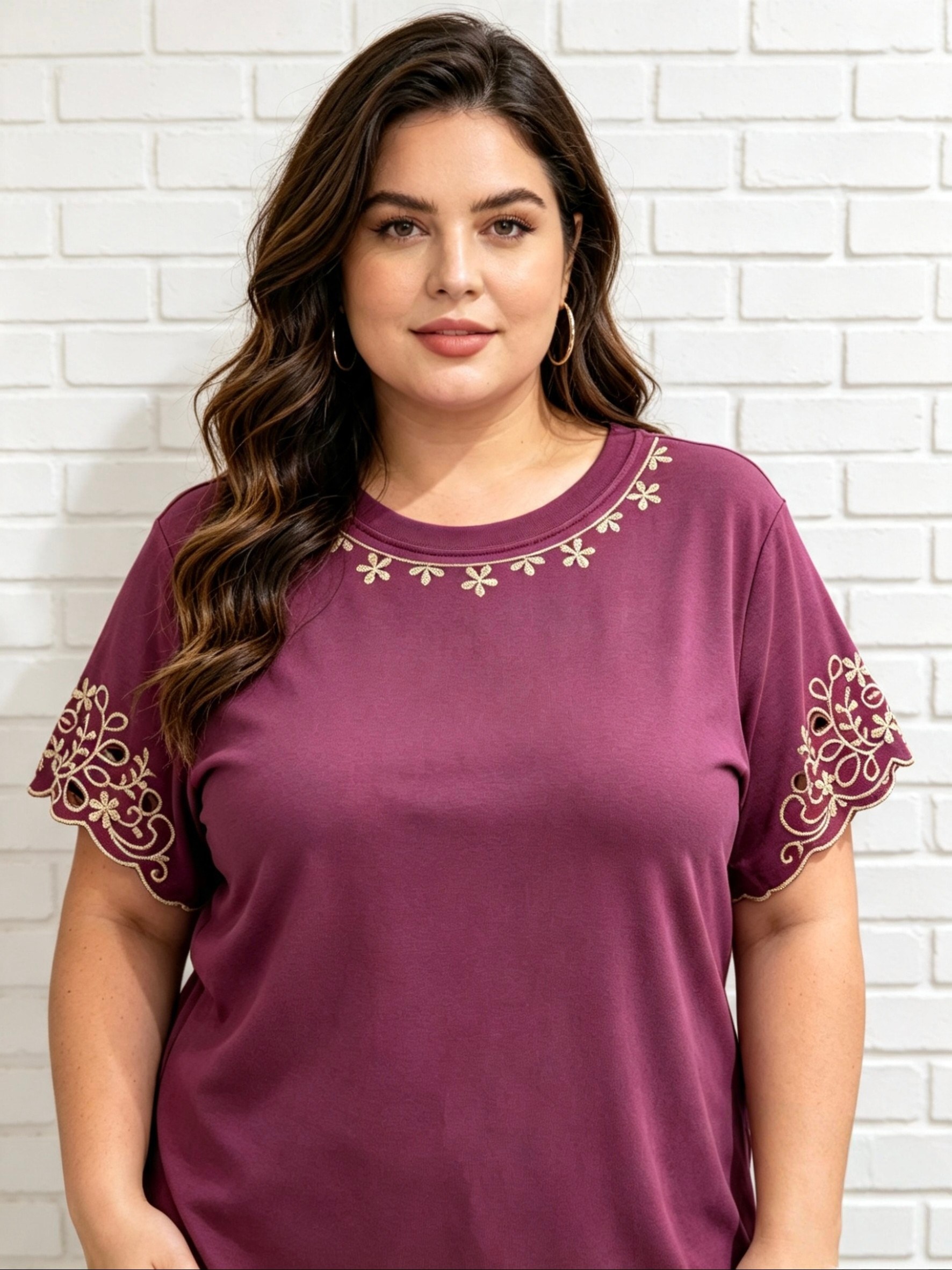plus size T shirt importado femininas modas L123