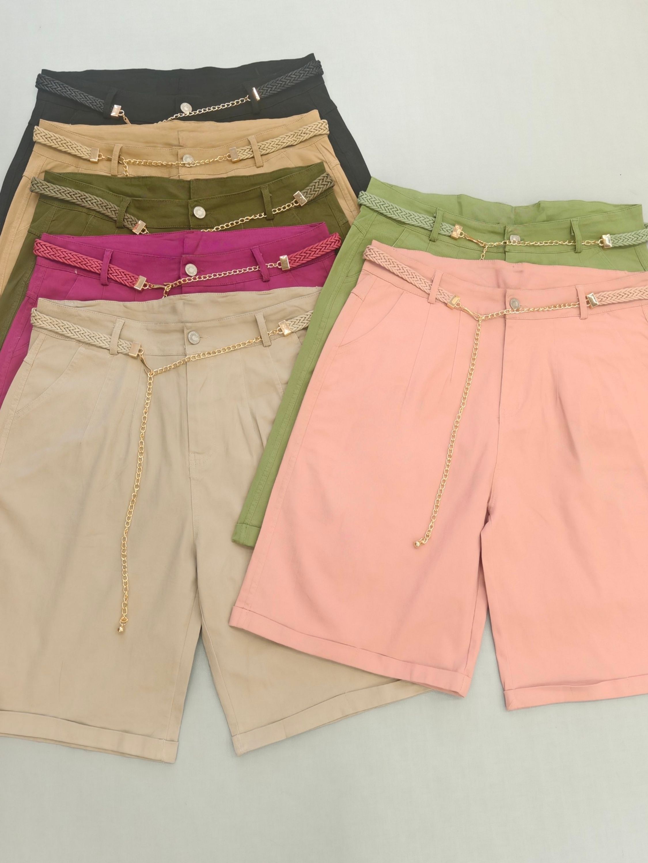 Bermuda plusai sarja importado femininas modas MF2817