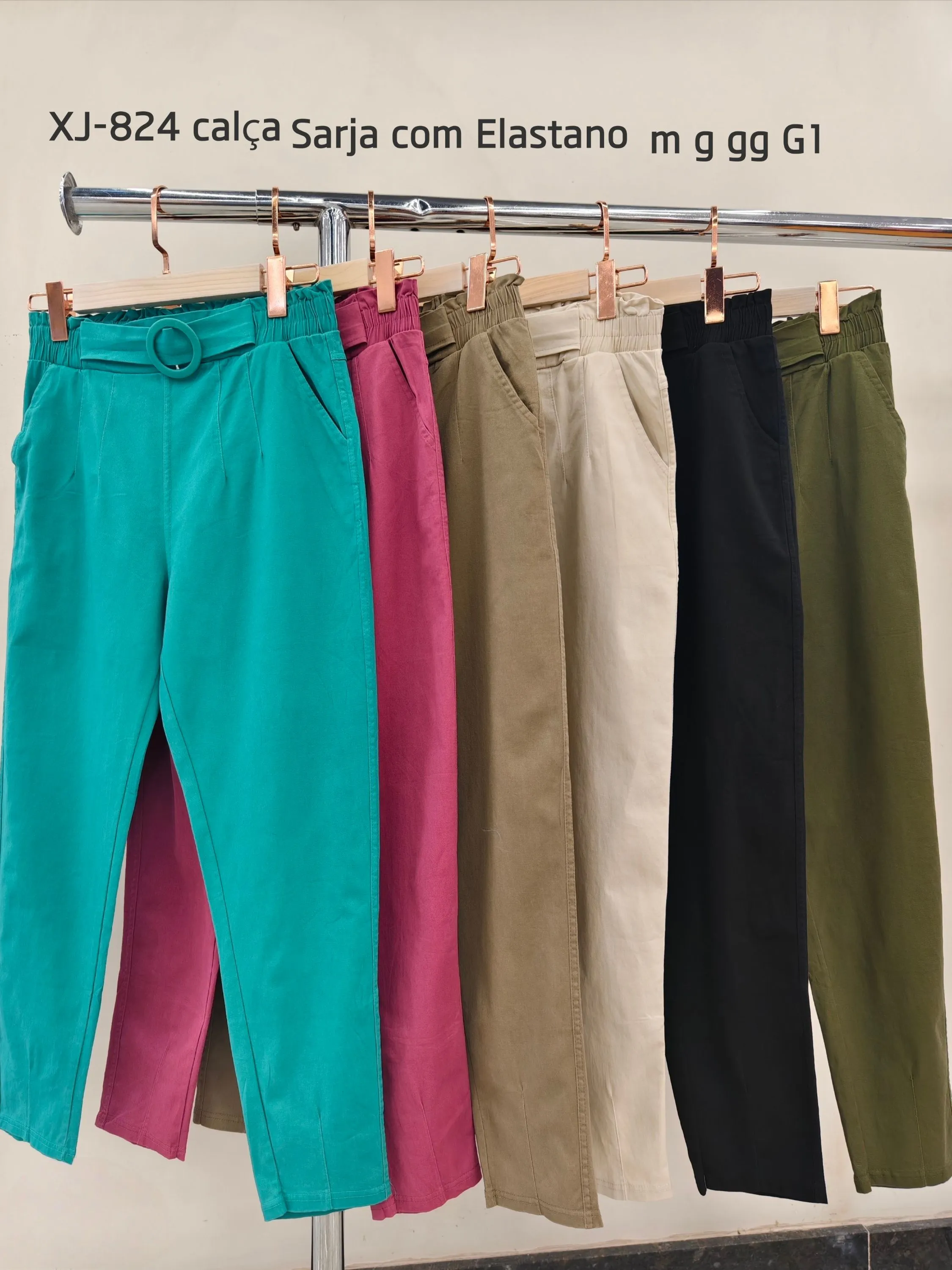 calça sarja com Elastano importado femininas modas XJ-824