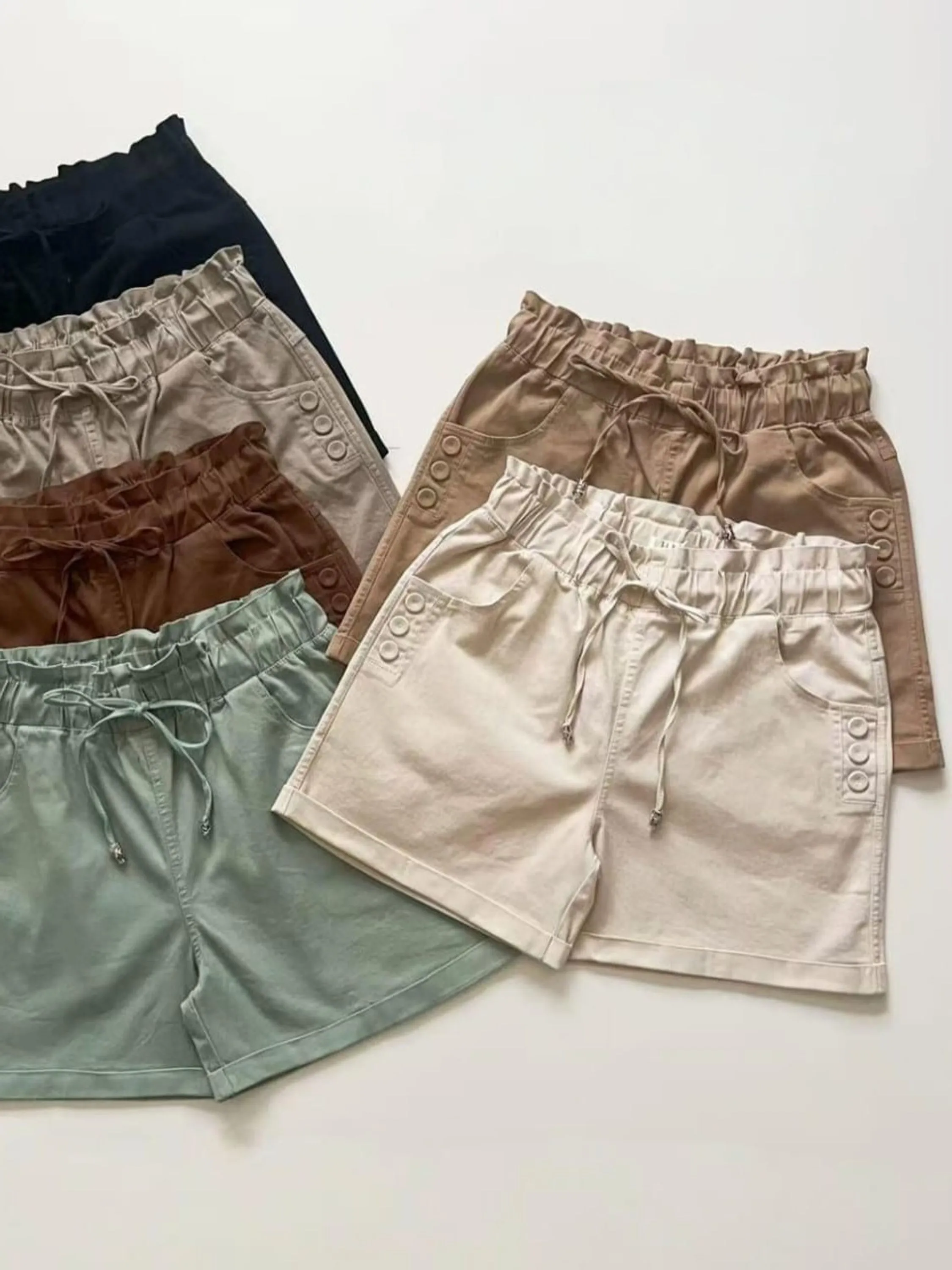 short sarja com Elastico importado femininas modas M1068