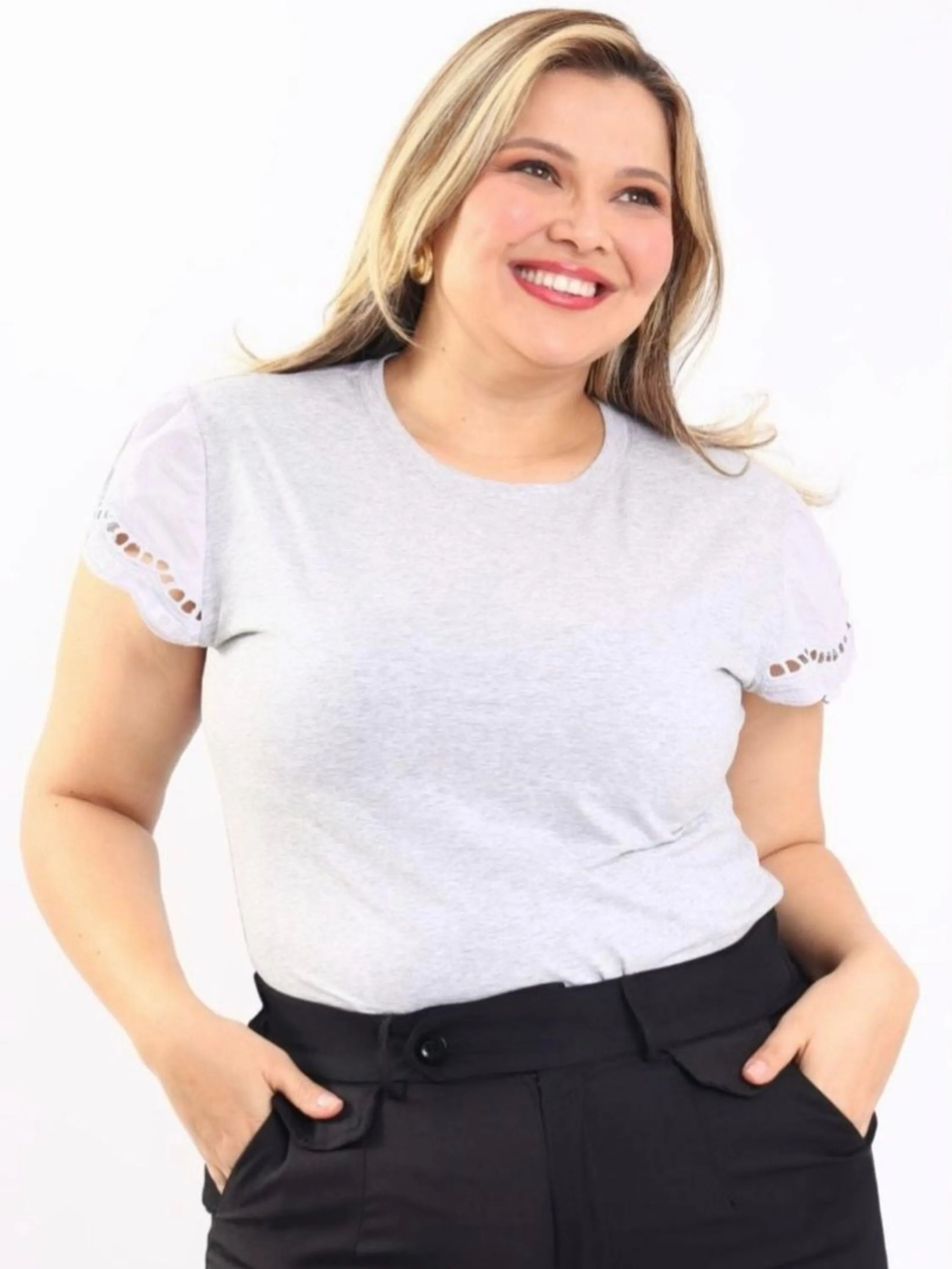 Camiseta plus size importado femininas modas DXY7931