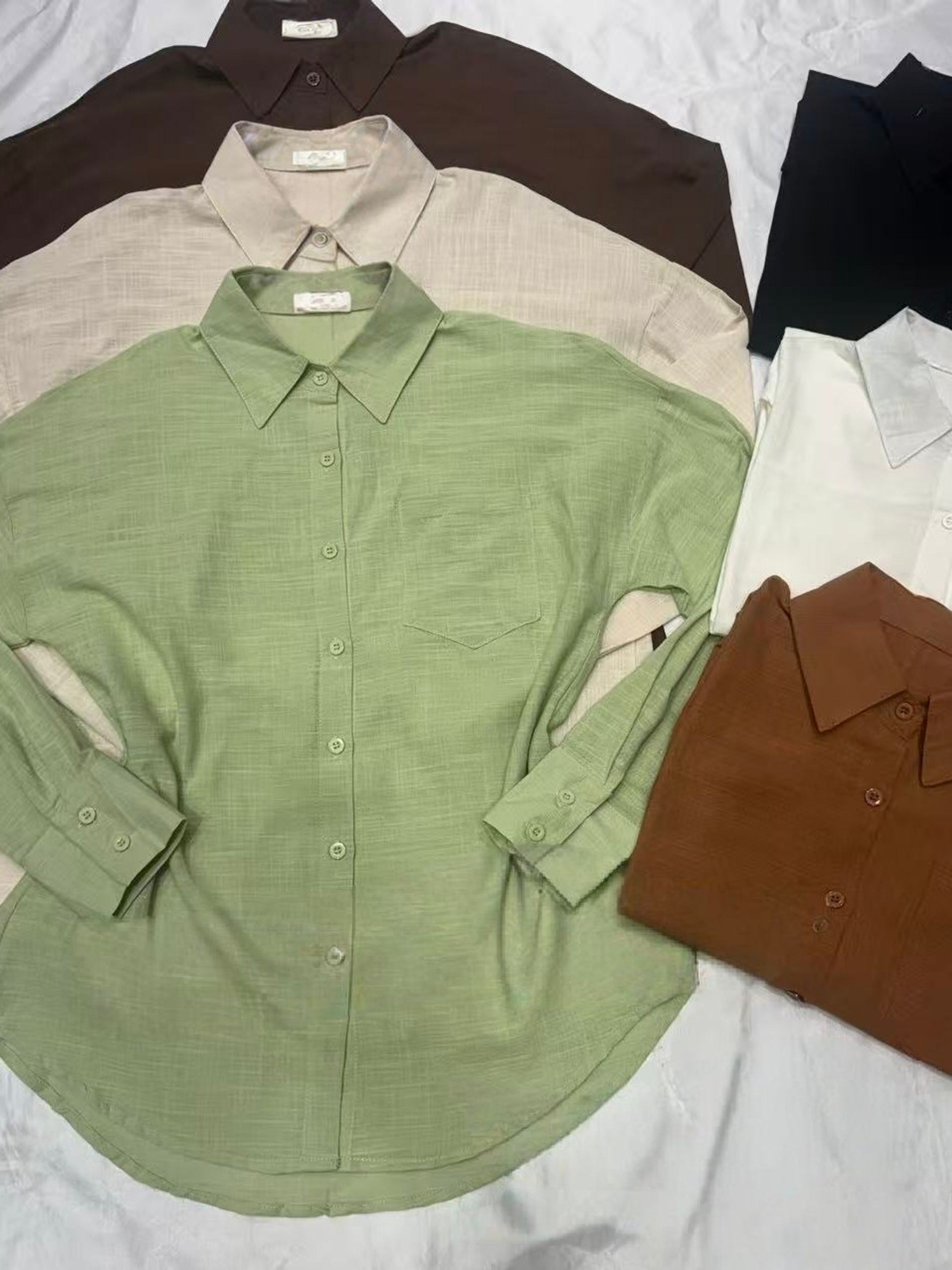 camisa Linho importado femininas modas F612