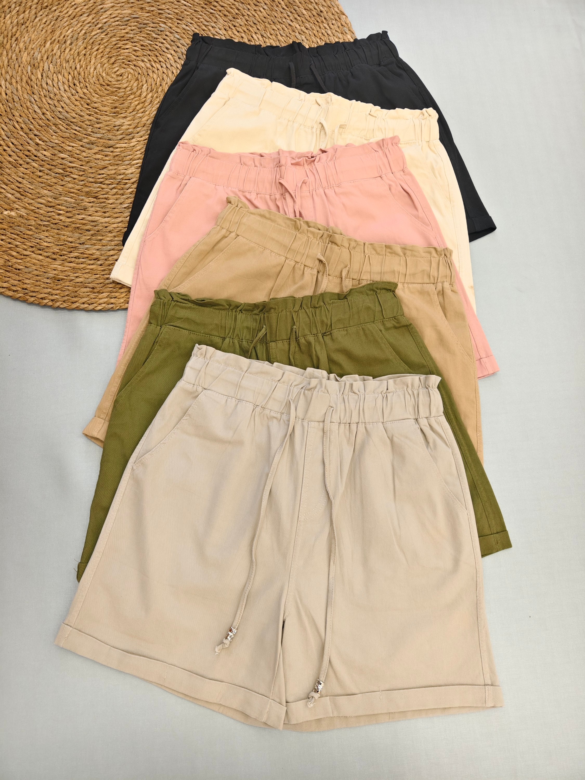 short sarja com Elastano importado femininas modas M20116