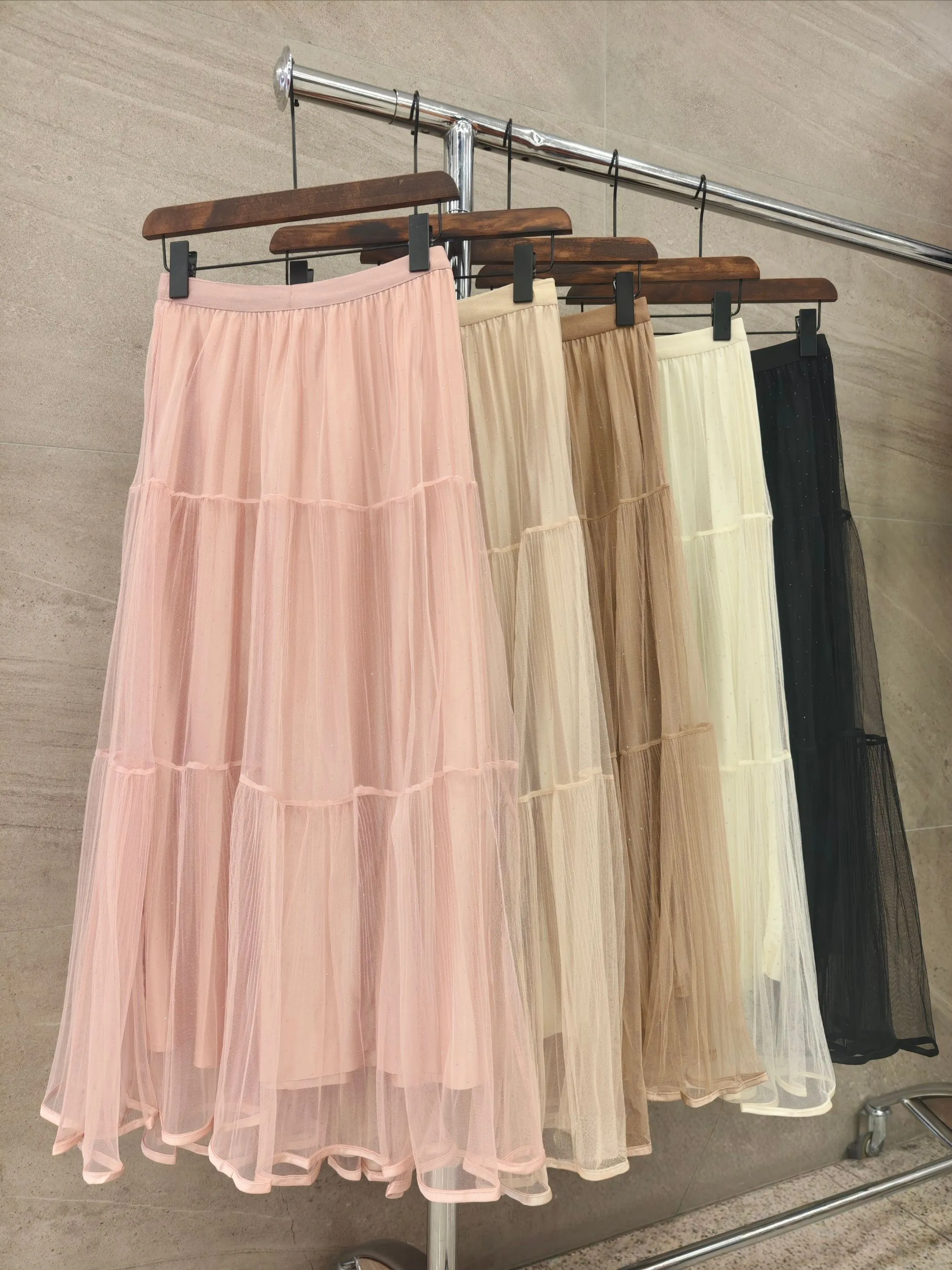 Saia Tule com Strass Brilhante importado femininas WK-402