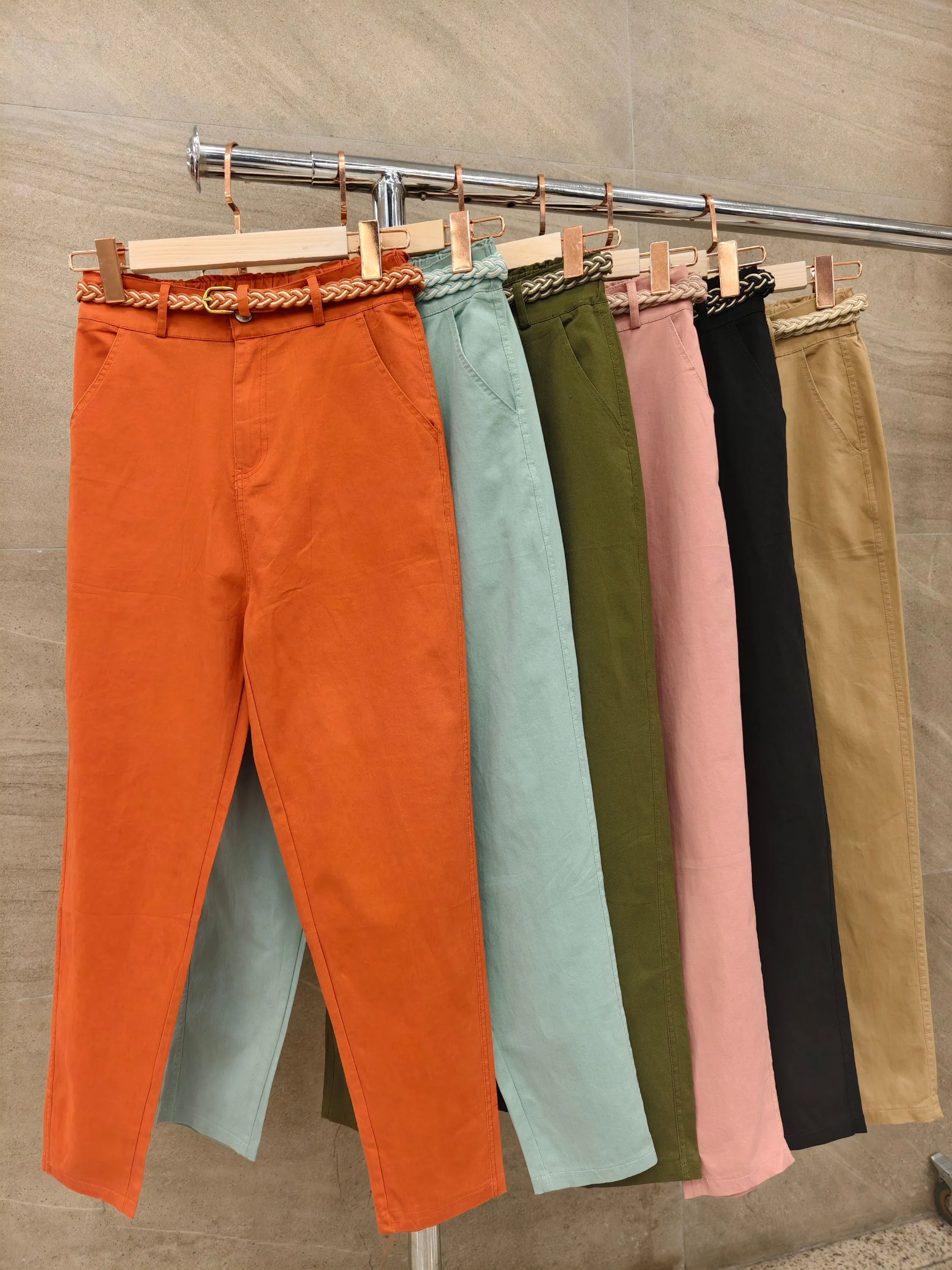 calça sarja com Elastico importado femininas modas M2218