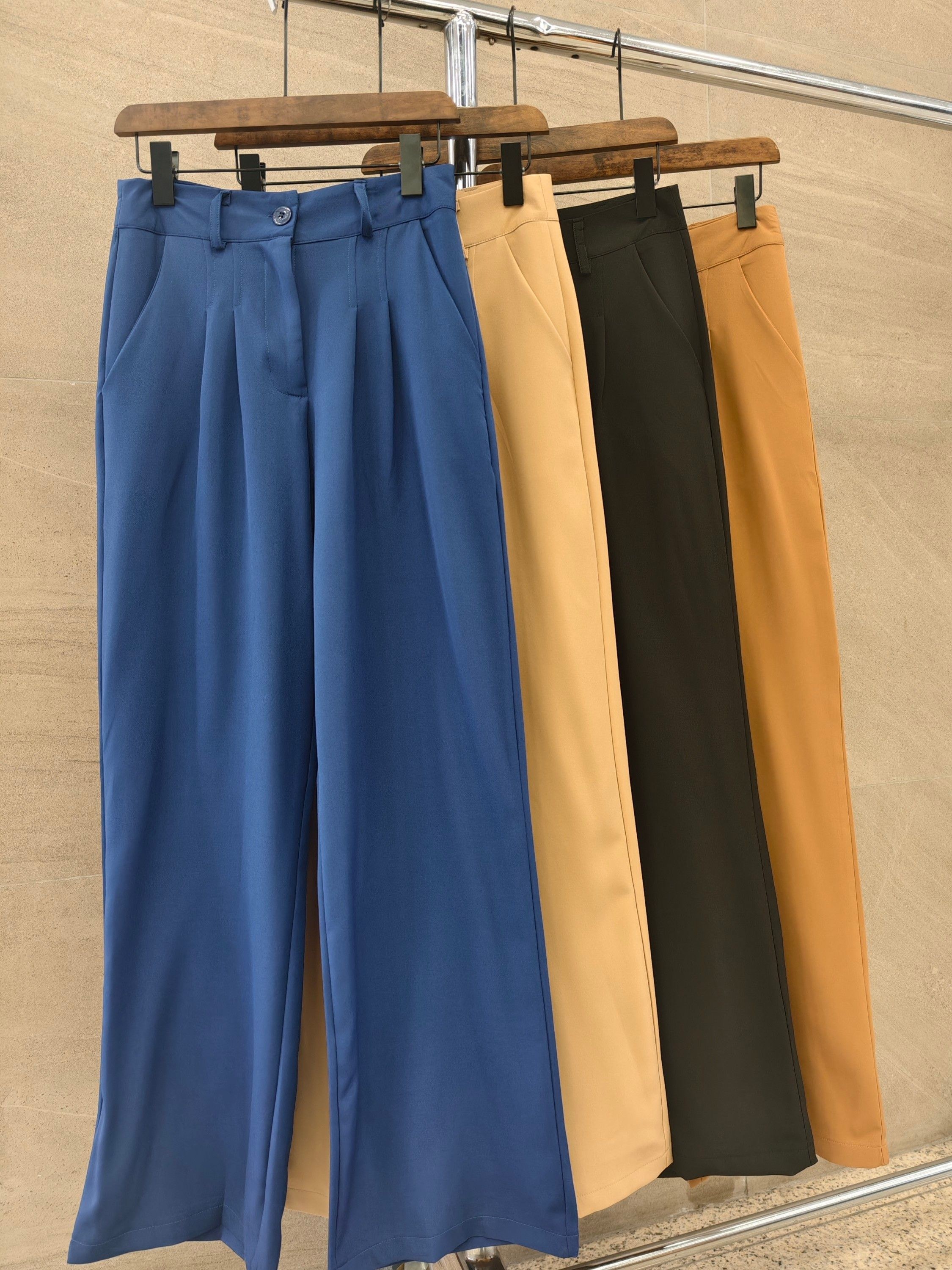 calça pantalona Alfaiateria femininas modas 160#