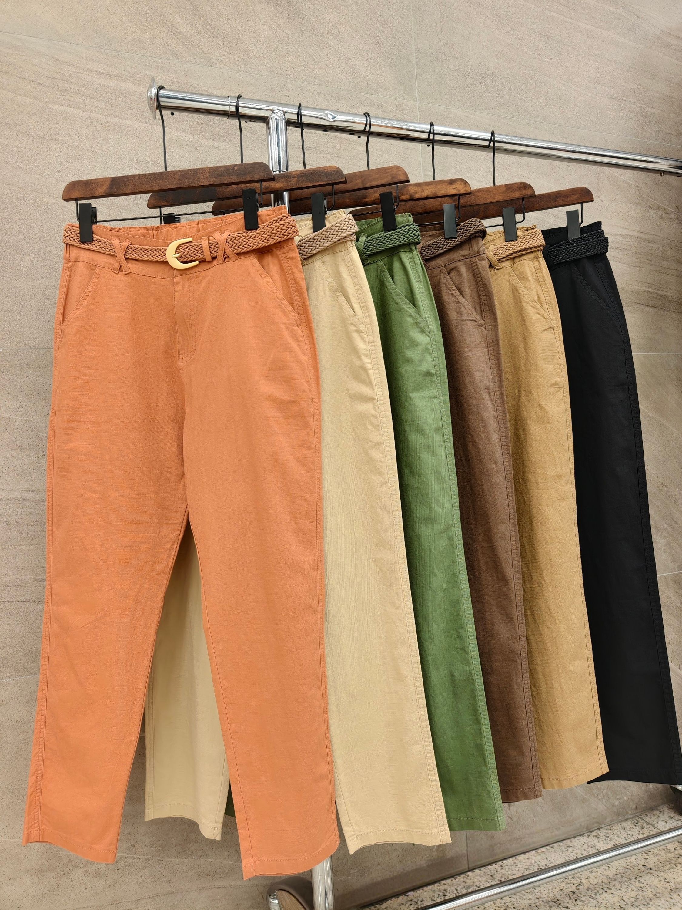 calça Linho importado femininas modas 831