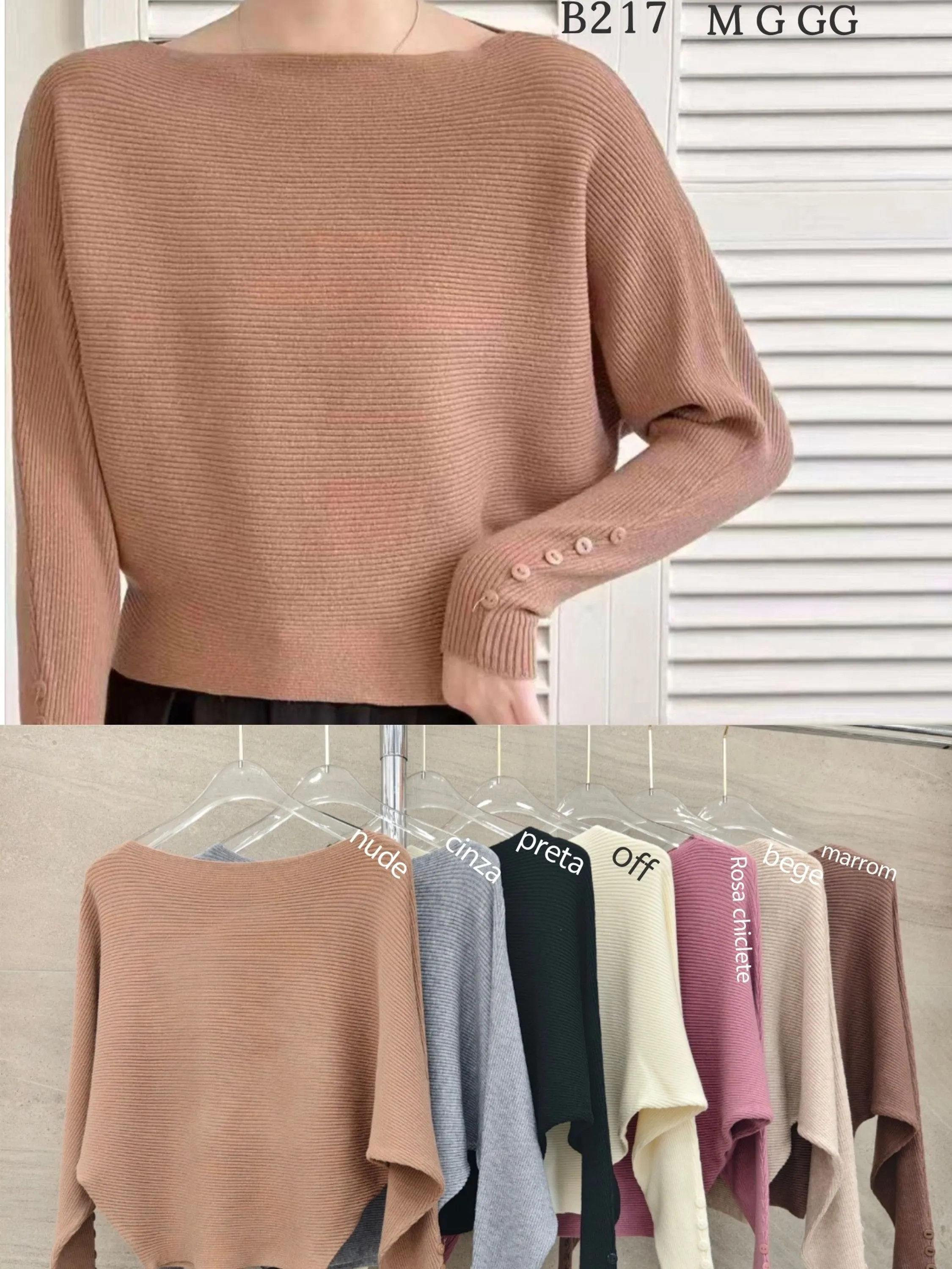 Blusa manga morcego importado femininas B217
