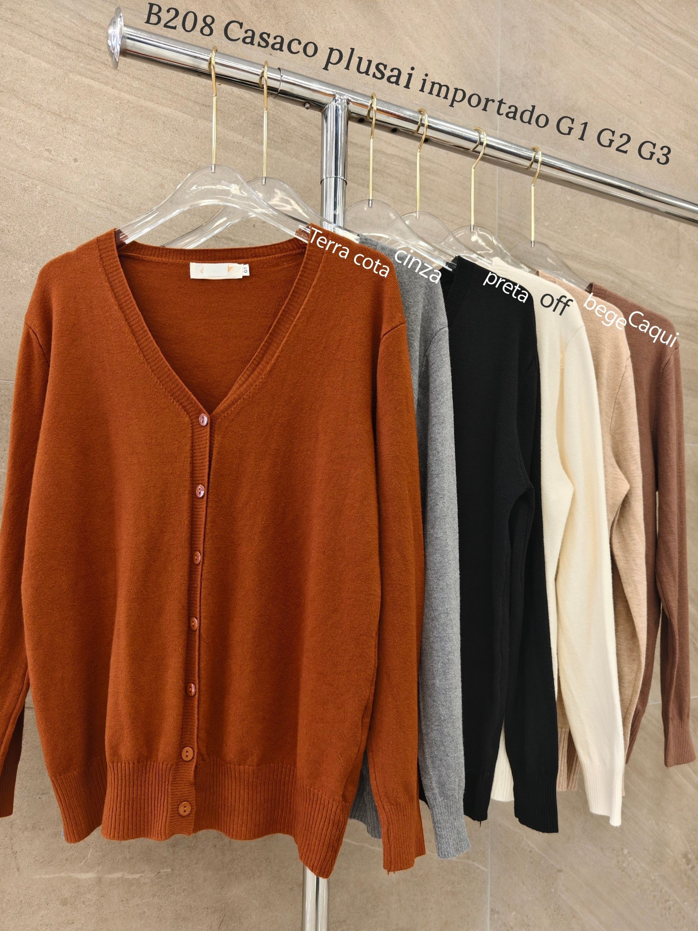 Casaco plusaide tricot importado femininas MX832/B208