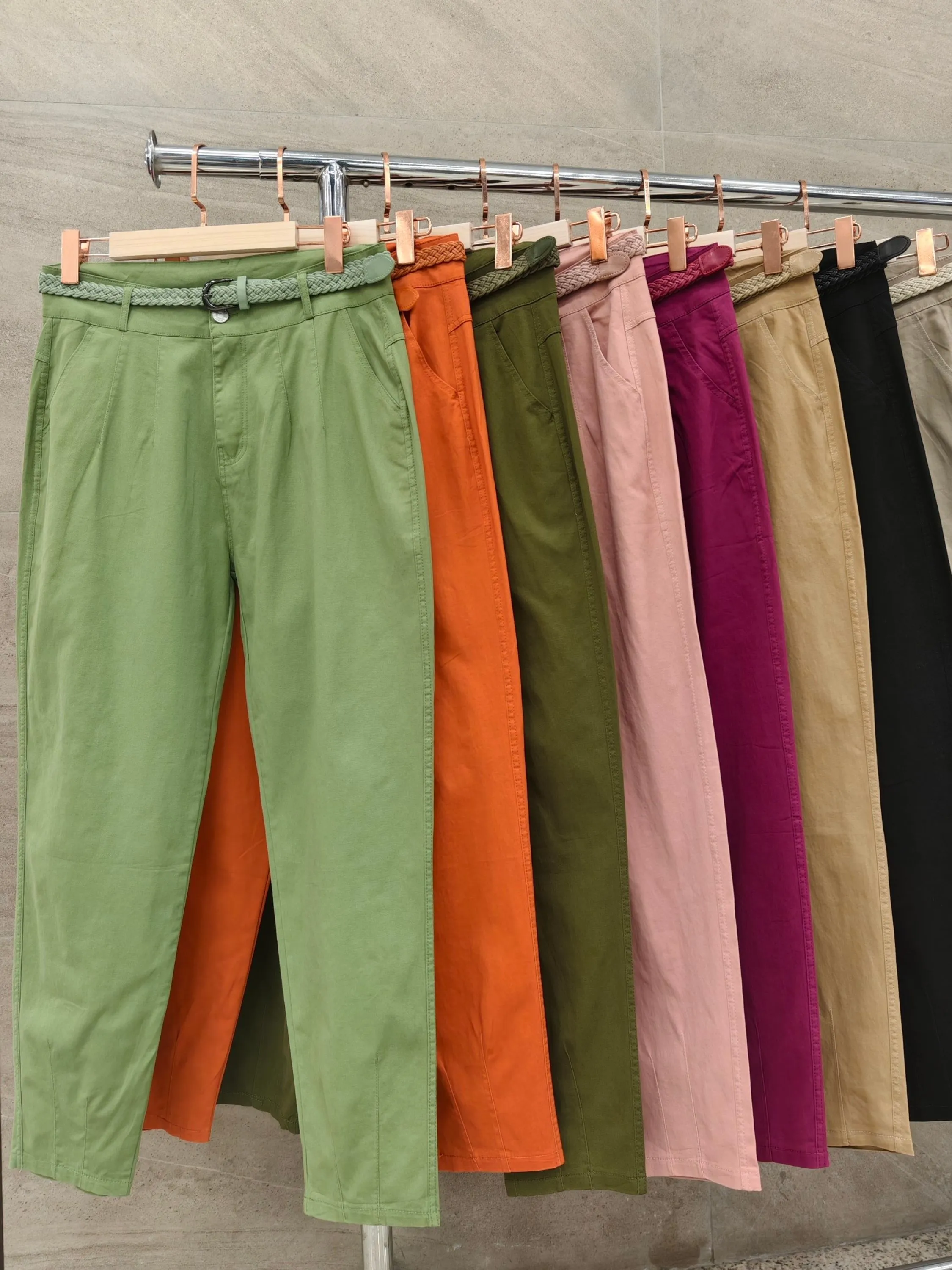 calça cenoura plusai sarja importado femininas MF2826
